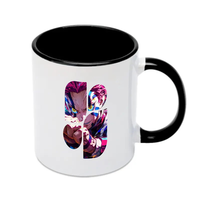 鬼滅の刃 グッズ,猗窩座 - カラフルマグカップ ・ 陶器 ・ 熱転写プリント ・ 鮮やかデザイン ・ 耐久性 高品質 ・ コーヒー お茶 ギフト用