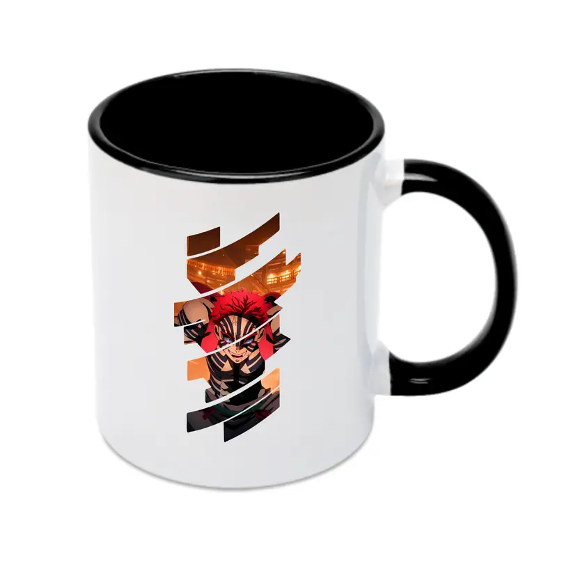 鬼滅の刃 グッズ,猗窩座 - カラフルマグカップ ・ 陶器 ・ 熱転写プリント ・ 鮮やかデザイン ・ 耐久性 高品質 ・ コーヒー お茶 ギフト用