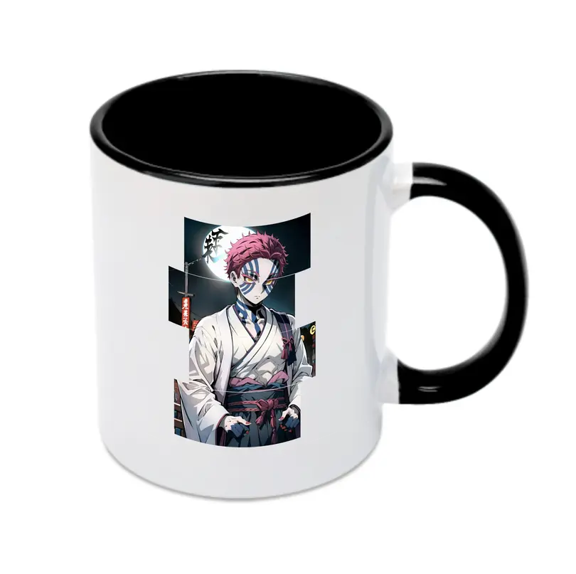 鬼滅の刃 グッズ,猗窩座 - カラフルマグカップ ・ 陶器 ・ 熱転写プリント ・ 鮮やかデザイン ・ 耐久性 高品質 ・ コーヒー お茶 ギフト用