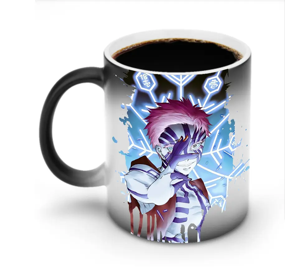 鬼滅の刃 グッズ,猗窩座 - 変色マグカップ ・ セラミック ・ 熱転写プリント ・ 耐久性 高品質 ・ ギフト・自宅用 コーヒー お茶