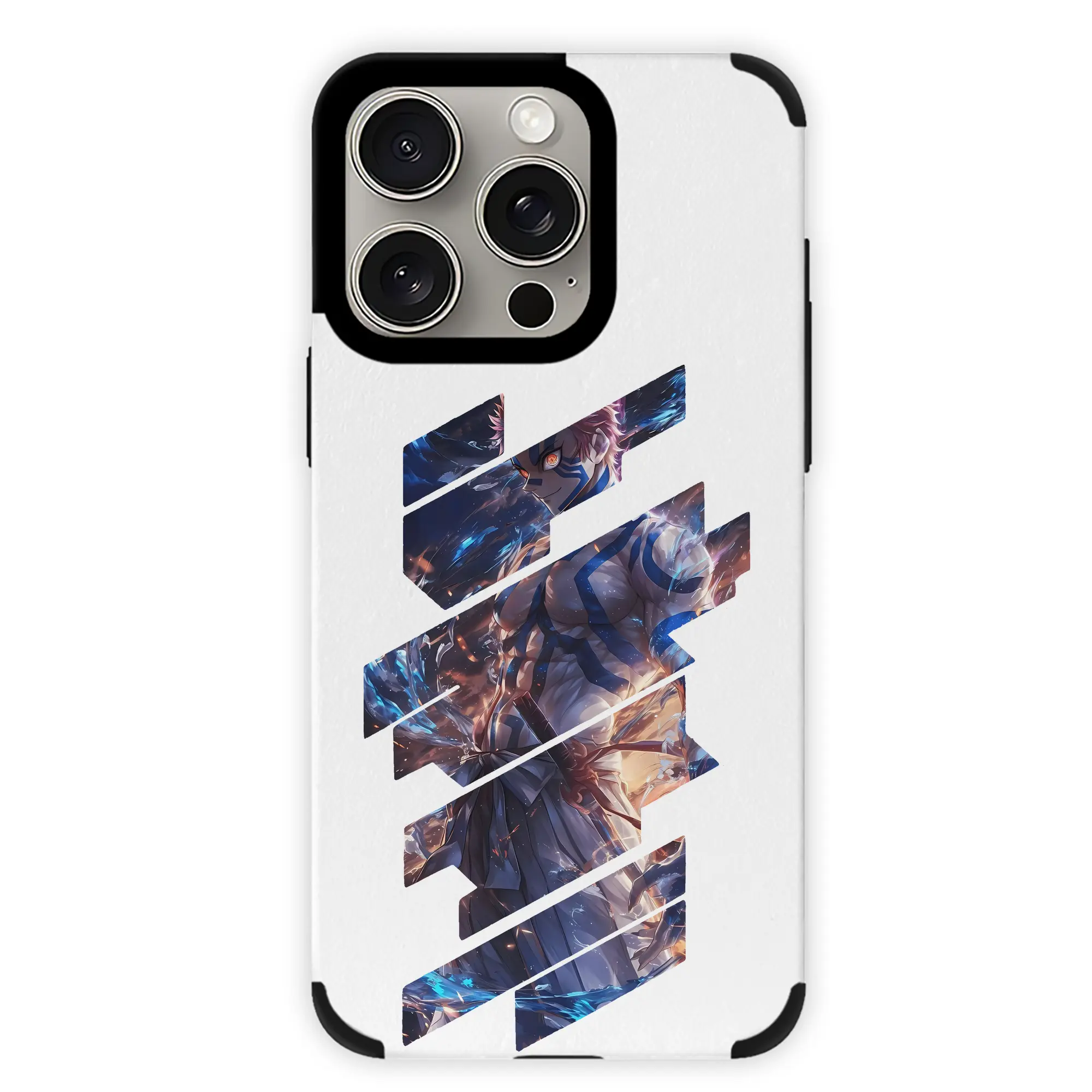 鬼滅の刃 グッズ,猗窩座 - IPhone15ProMax対応 ・ PUレザースマホケース ・ 耐衝撃 ・ 黄変防止 ・ 360度全面保護 ・ 柔らか手触り ・ 3D立体ボタン