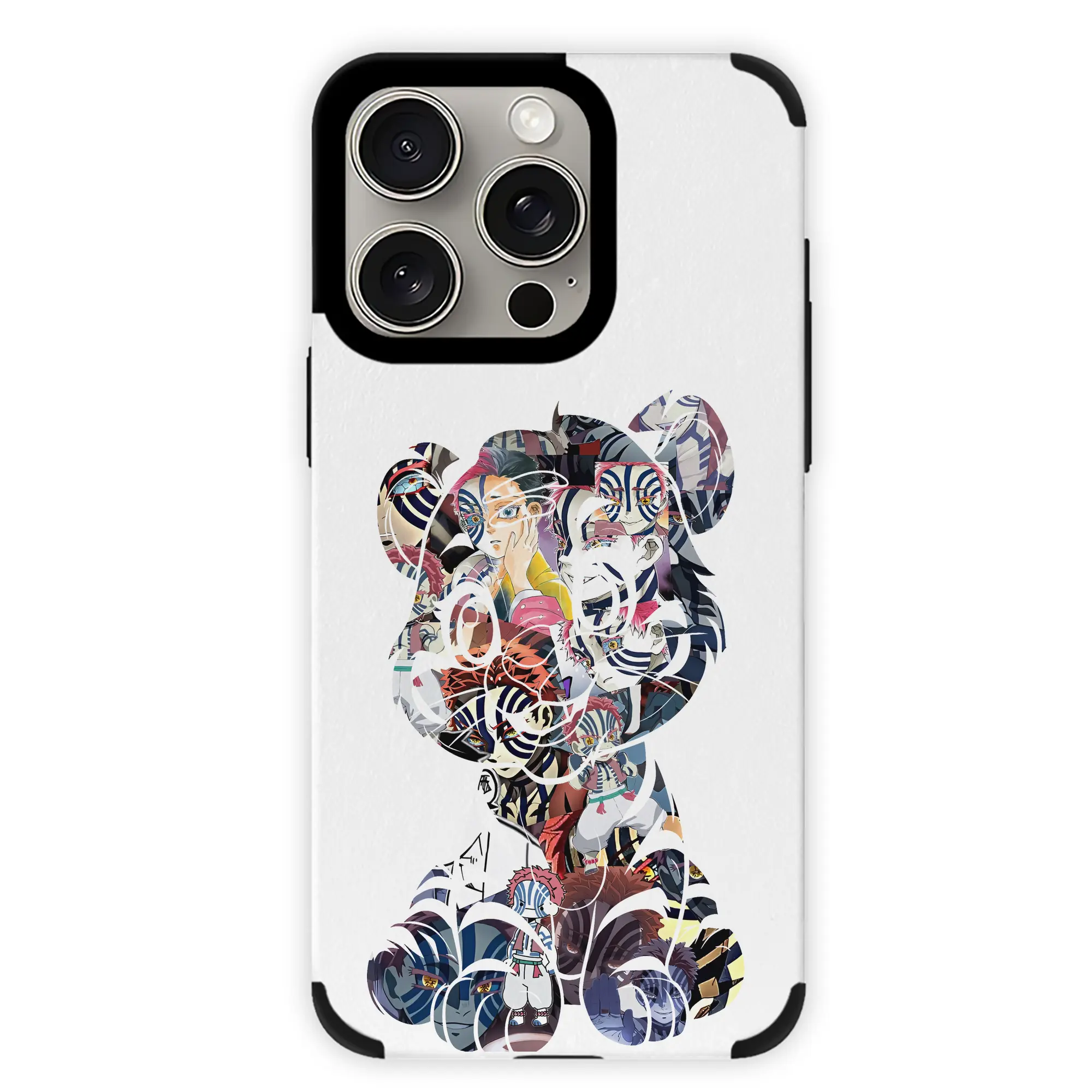 鬼滅の刃 グッズ,猗窩座 - IPhone15ProMax対応 ・ PUレザースマホケース ・ 耐衝撃 ・ 黄変防止 ・ 360度全面保護 ・ 柔らか手触り ・ 3D立体ボタン