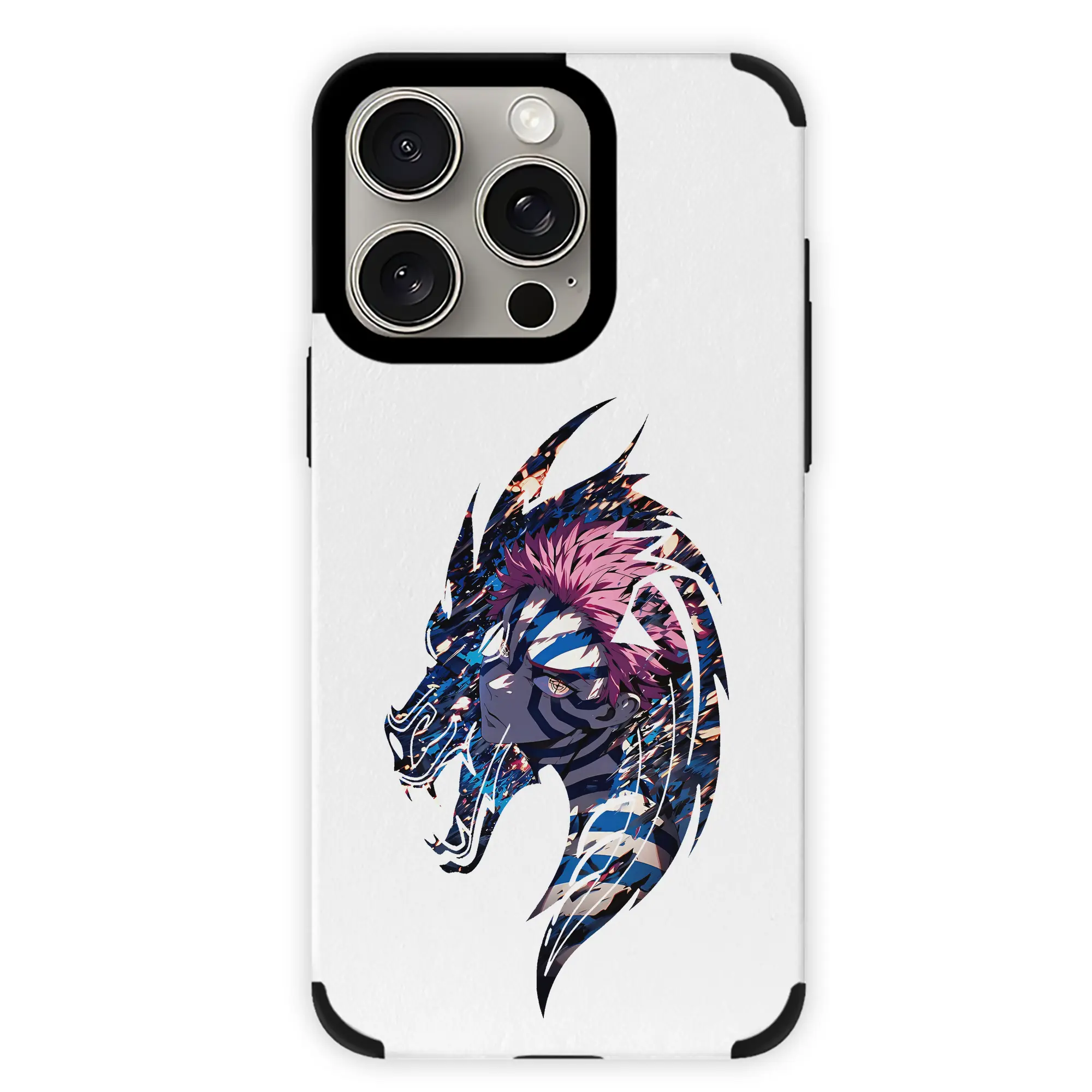 鬼滅の刃 グッズ,猗窩座 - IPhone15ProMax対応 ・ PUレザースマホケース ・ 耐衝撃 ・ 黄変防止 ・ 360度全面保護 ・ 柔らか手触り ・ 3D立体ボタン