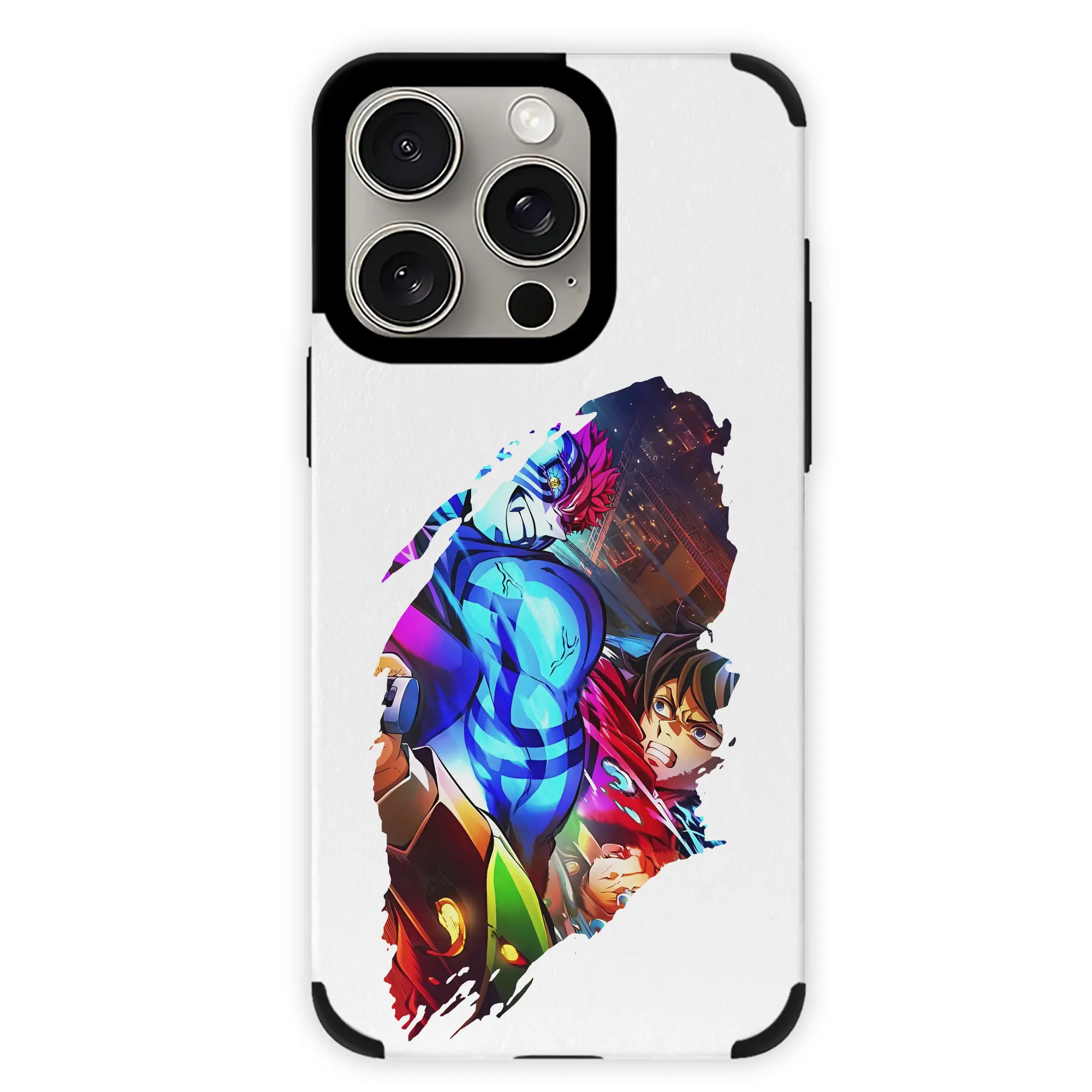 鬼滅の刃 グッズ,猗窩座 - IPhone15ProMax対応 ・ PUレザースマホケース ・ 耐衝撃 ・ 黄変防止 ・ 360度全面保護 ・ 柔らか手触り ・ 3D立体ボタン