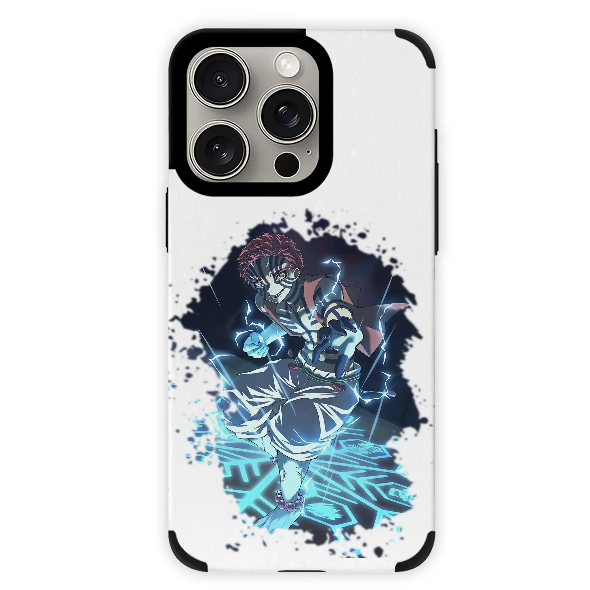 鬼滅の刃 グッズ,猗窩座 - IPhone15ProMax対応 ・ PUレザースマホケース ・ 耐衝撃 ・ 黄変防止 ・ 360度全面保護 ・ 柔らか手触り ・ 3D立体ボタン