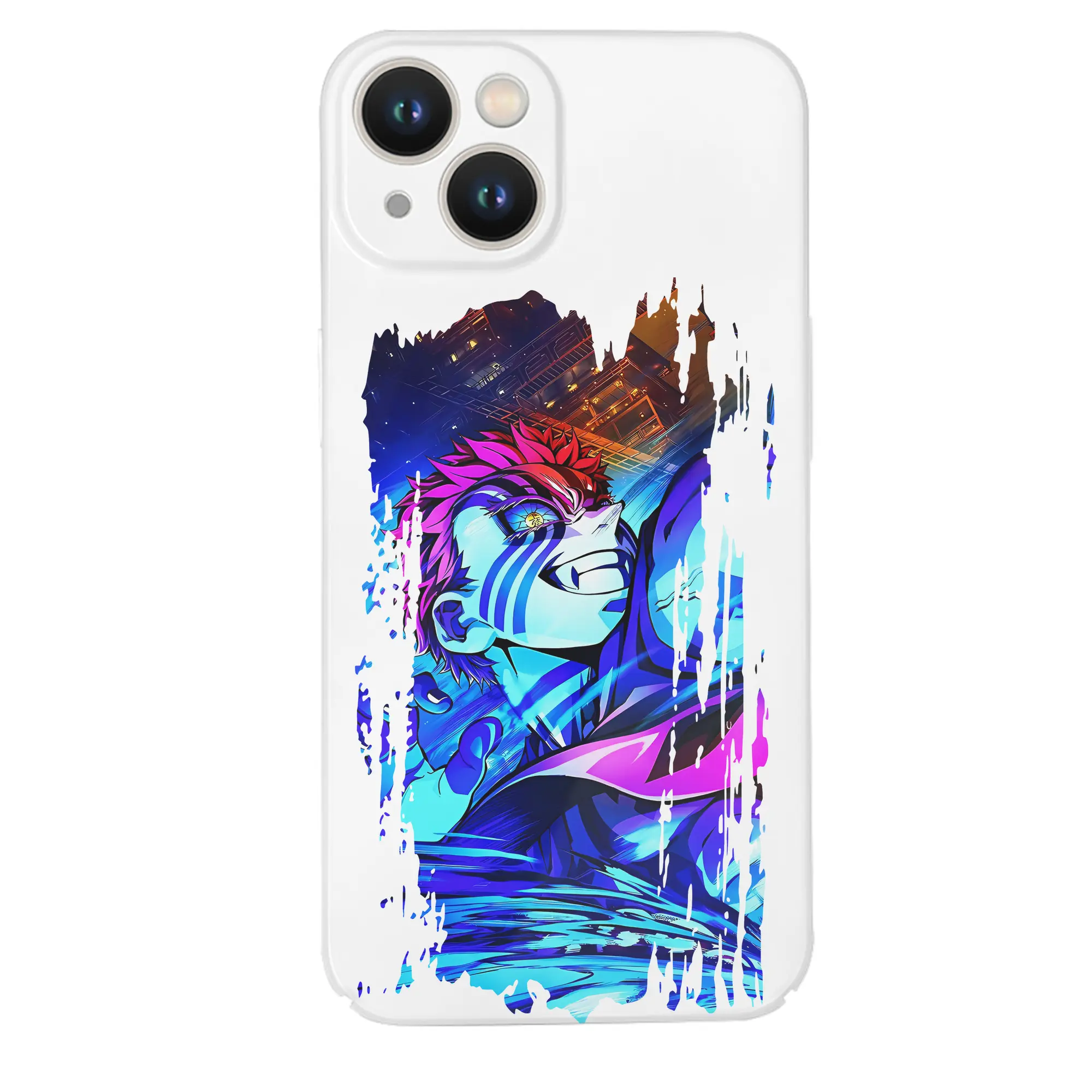 鬼滅の刃 グッズ,猗窩座 - IPhone 14シリーズ対応 ・ ハードケース ・ 衝撃吸収 ・ 360度密着 ・ カメラ保護 ・ 高品質プラスチック ・ 快適操作