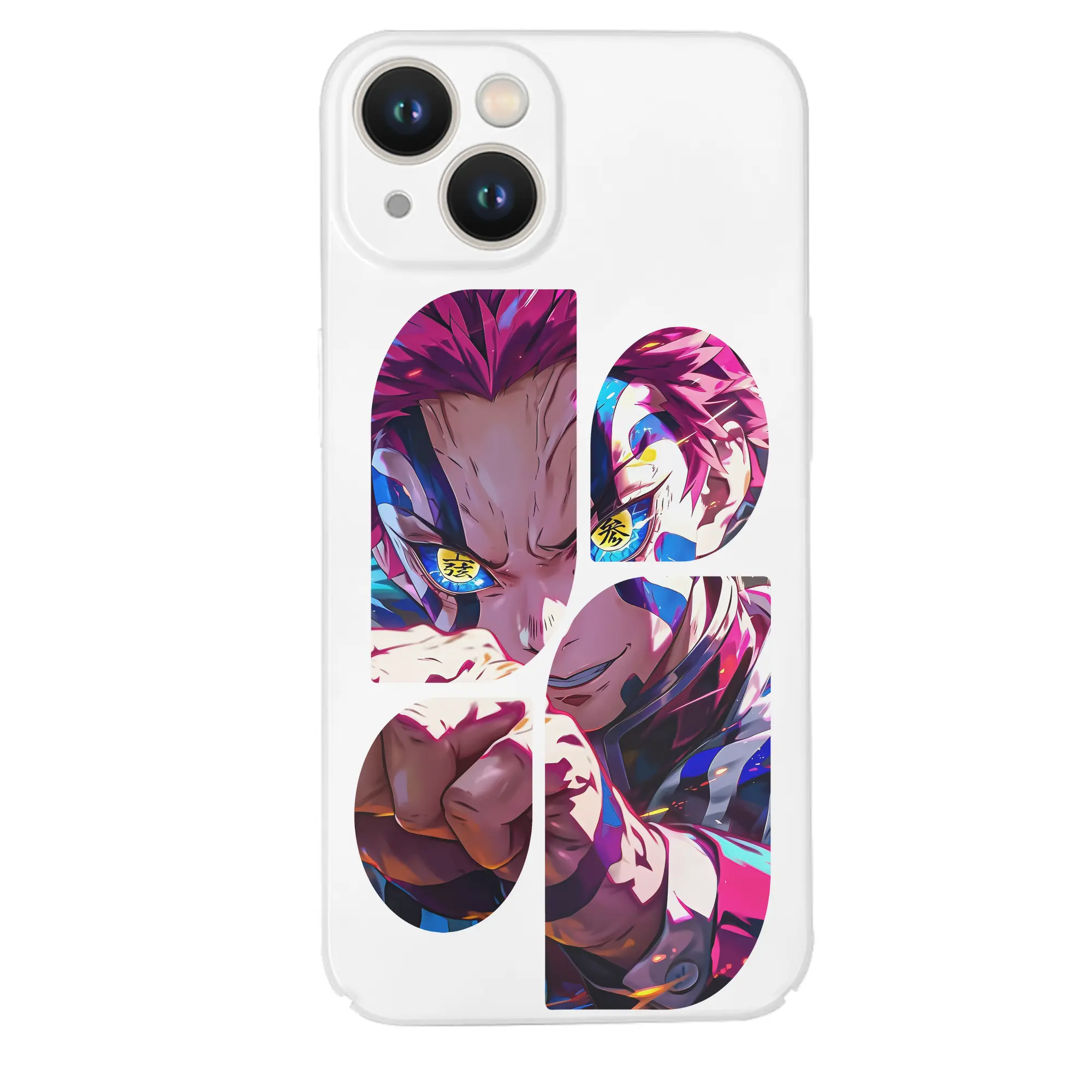 鬼滅の刃 グッズ,猗窩座 - IPhone 14シリーズ対応 ・ ハードケース ・ 衝撃吸収 ・ 360度密着 ・ カメラ保護 ・ 高品質プラスチック ・ 快適操作