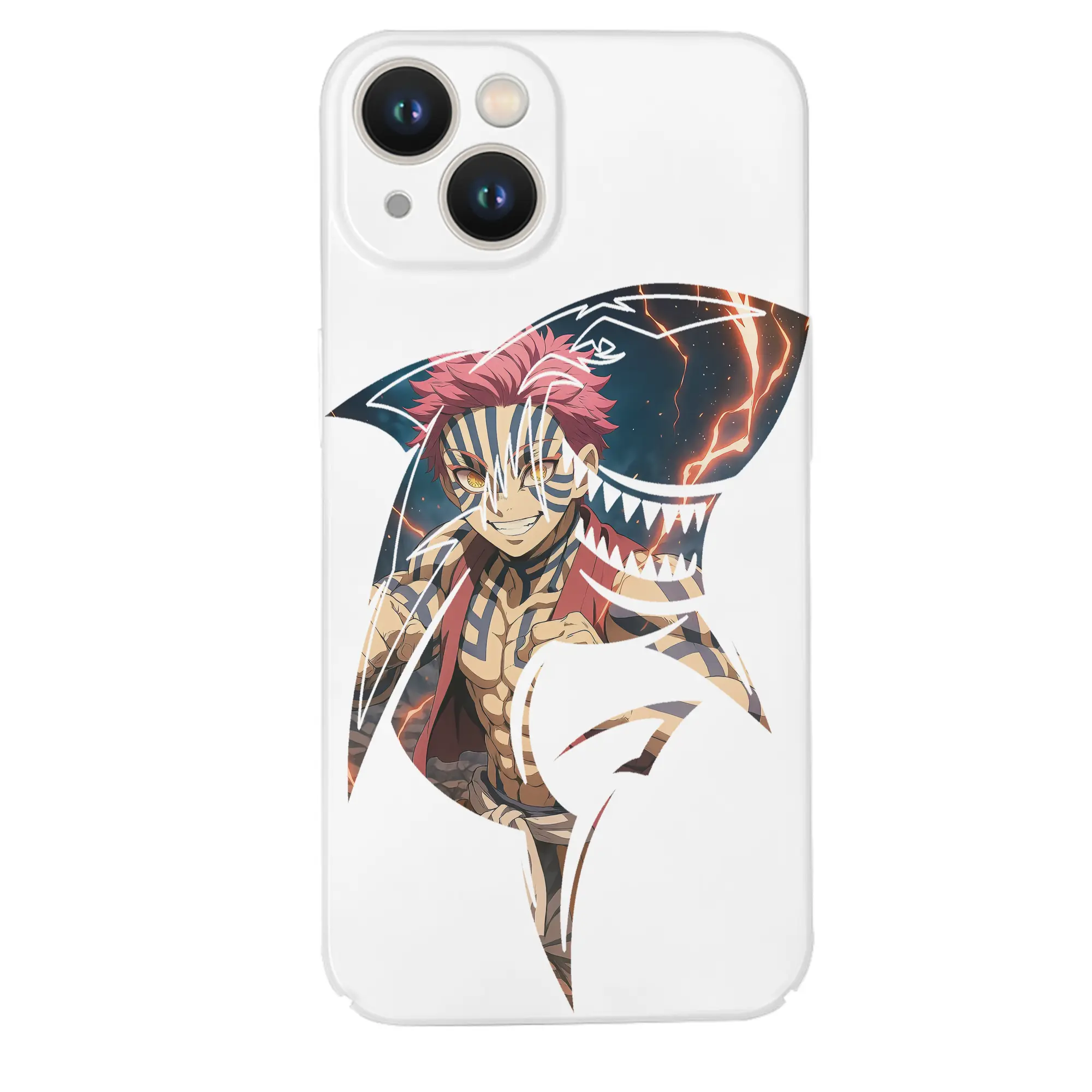 鬼滅の刃 グッズ,猗窩座 - IPhone 14シリーズ対応 ・ ハードケース ・ 衝撃吸収 ・ 360度密着 ・ カメラ保護 ・ 高品質プラスチック ・ 快適操作