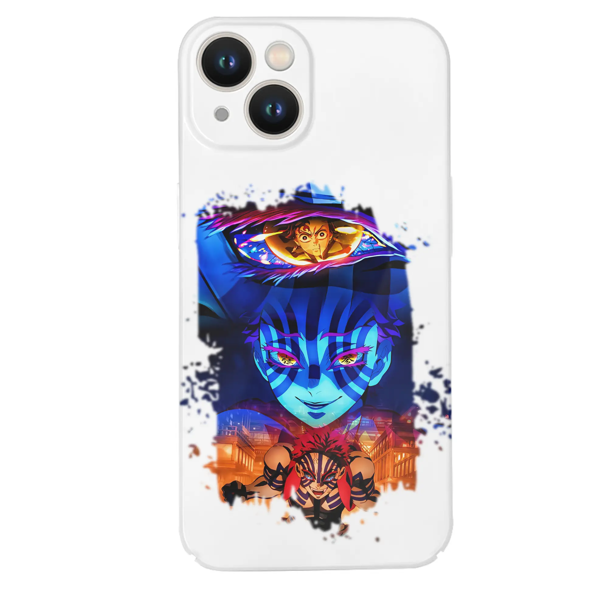 鬼滅の刃 グッズ,猗窩座 - IPhone 14シリーズ対応 ・ ハードケース ・ 衝撃吸収 ・ 360度密着 ・ カメラ保護 ・ 高品質プラスチック ・ 快適操作