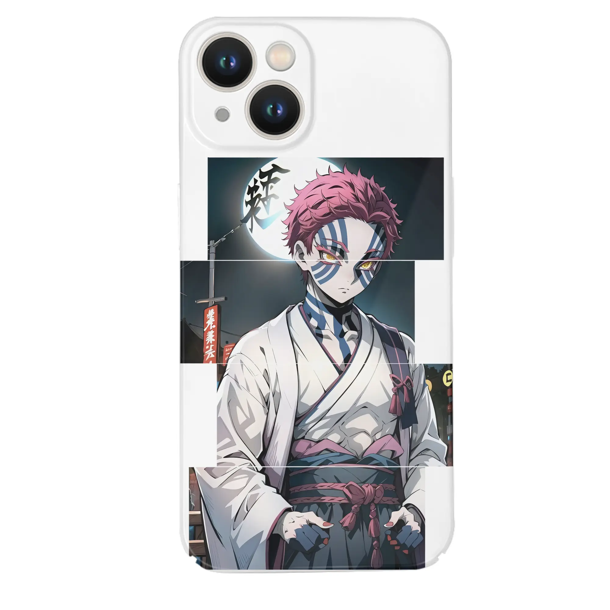 鬼滅の刃 グッズ,猗窩座 - IPhone 14シリーズ対応 ・ ハードケース ・ 衝撃吸収 ・ 360度密着 ・ カメラ保護 ・ 高品質プラスチック ・ 快適操作