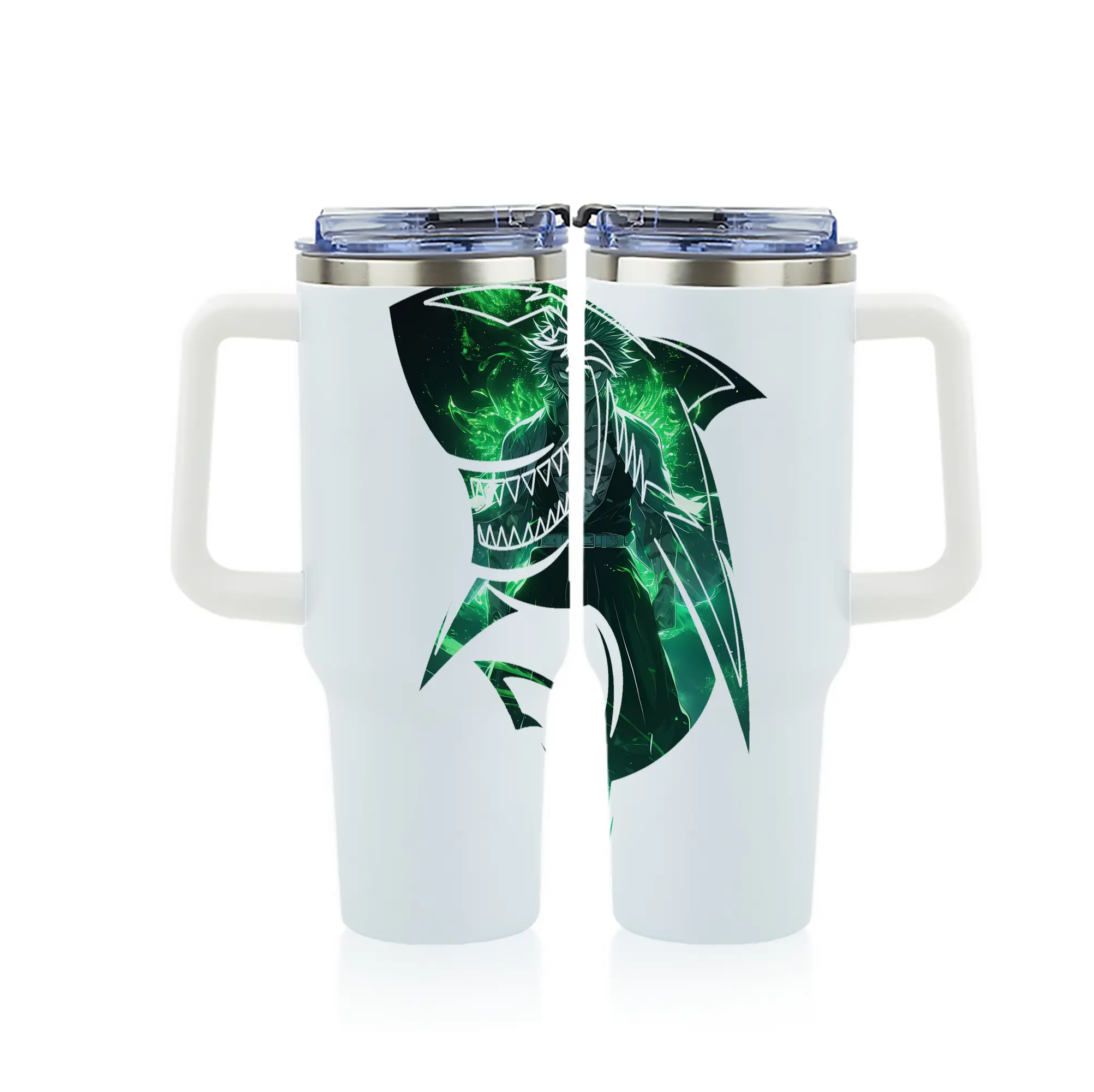 鬼滅の刃 グッズ,不死川 実弥 - 1200mL フルプリント車用タンブラー ・ 304ステンレス 内側 ・ 201ステンレス 外側 ・ 保温 保冷 ・ 通勤 ドライブ アウトドア用