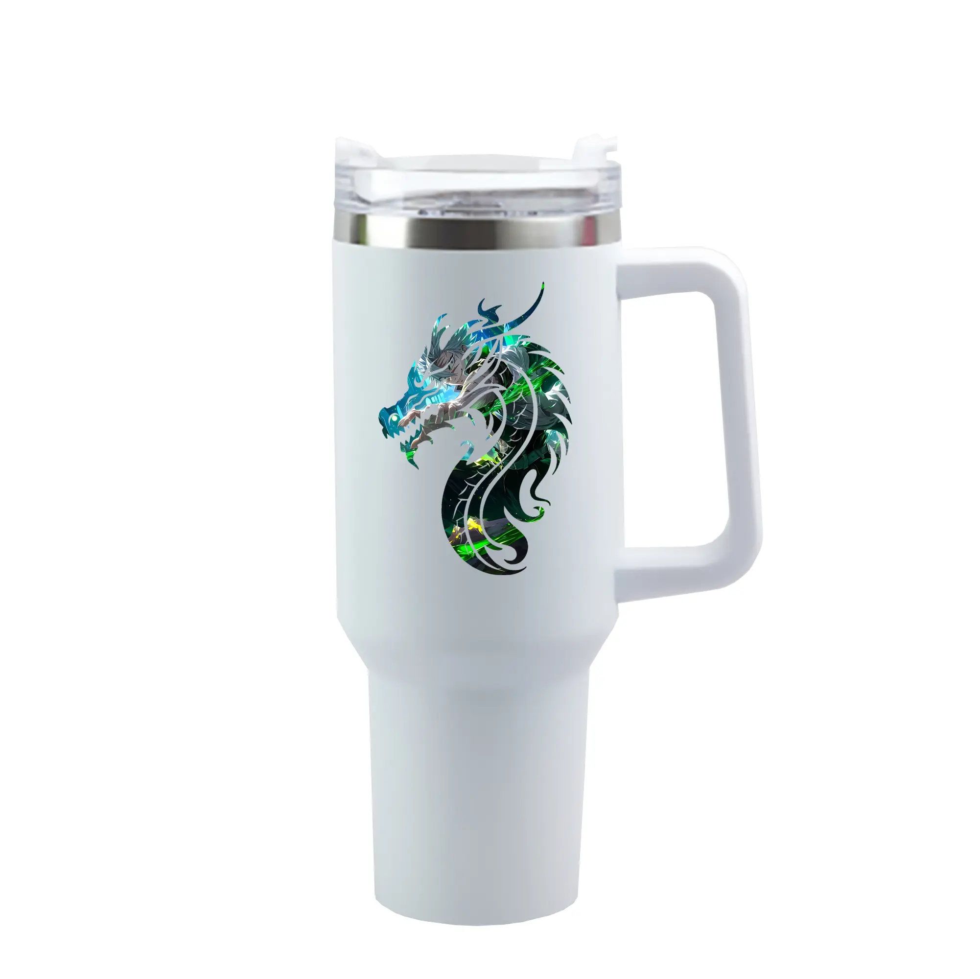 鬼滅の刃 グッズ,不死川 実弥 - 1200mL 車用タンブラー ・ クリスタルステッカー ・ 304ステンレス 内側 ・ 201ステンレス 外側 ・ 保温 保冷 ・ ハンドル＆ストロー付き ・ 通勤 ドライブ アウトドア用