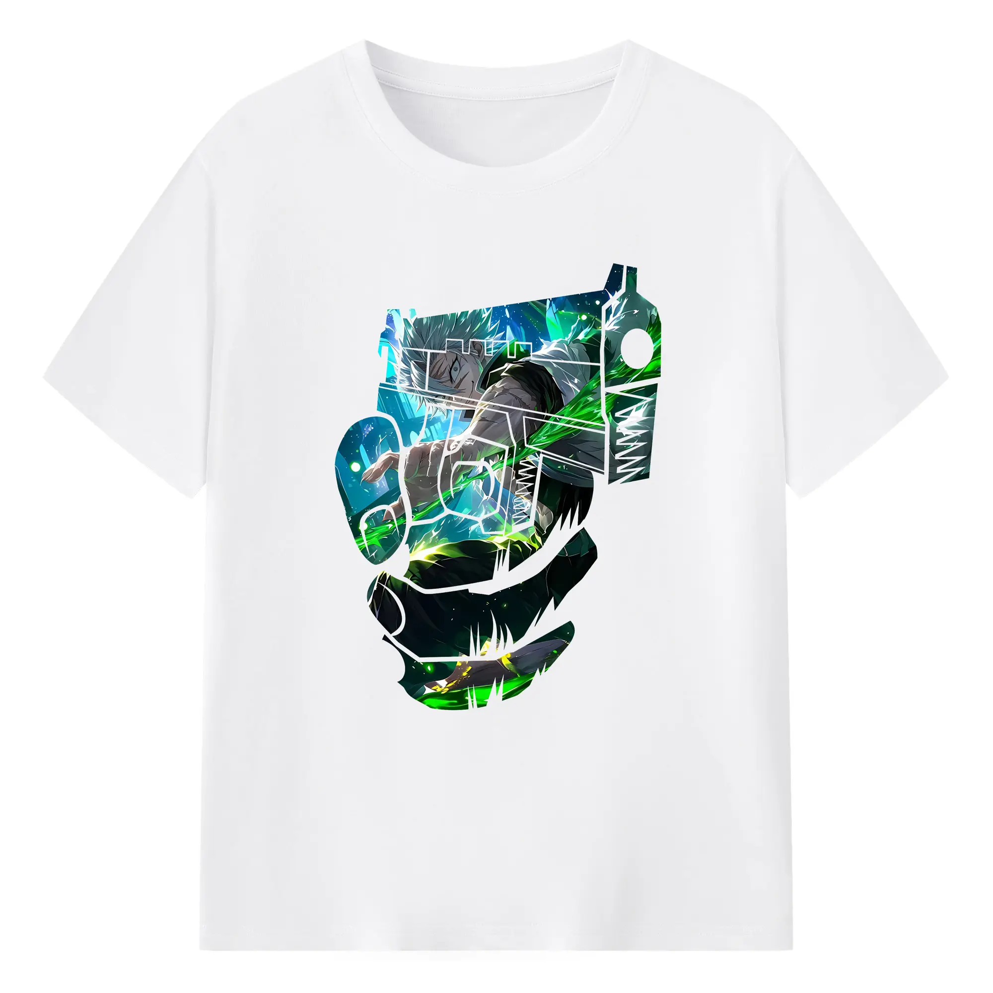 鬼滅の刃 グッズ,不死川 実弥 - 綿100％ 半袖Tシャツ ・ フロントプリント ・ 快適 通気性 ・ 日常使い 散歩 スポーツ用