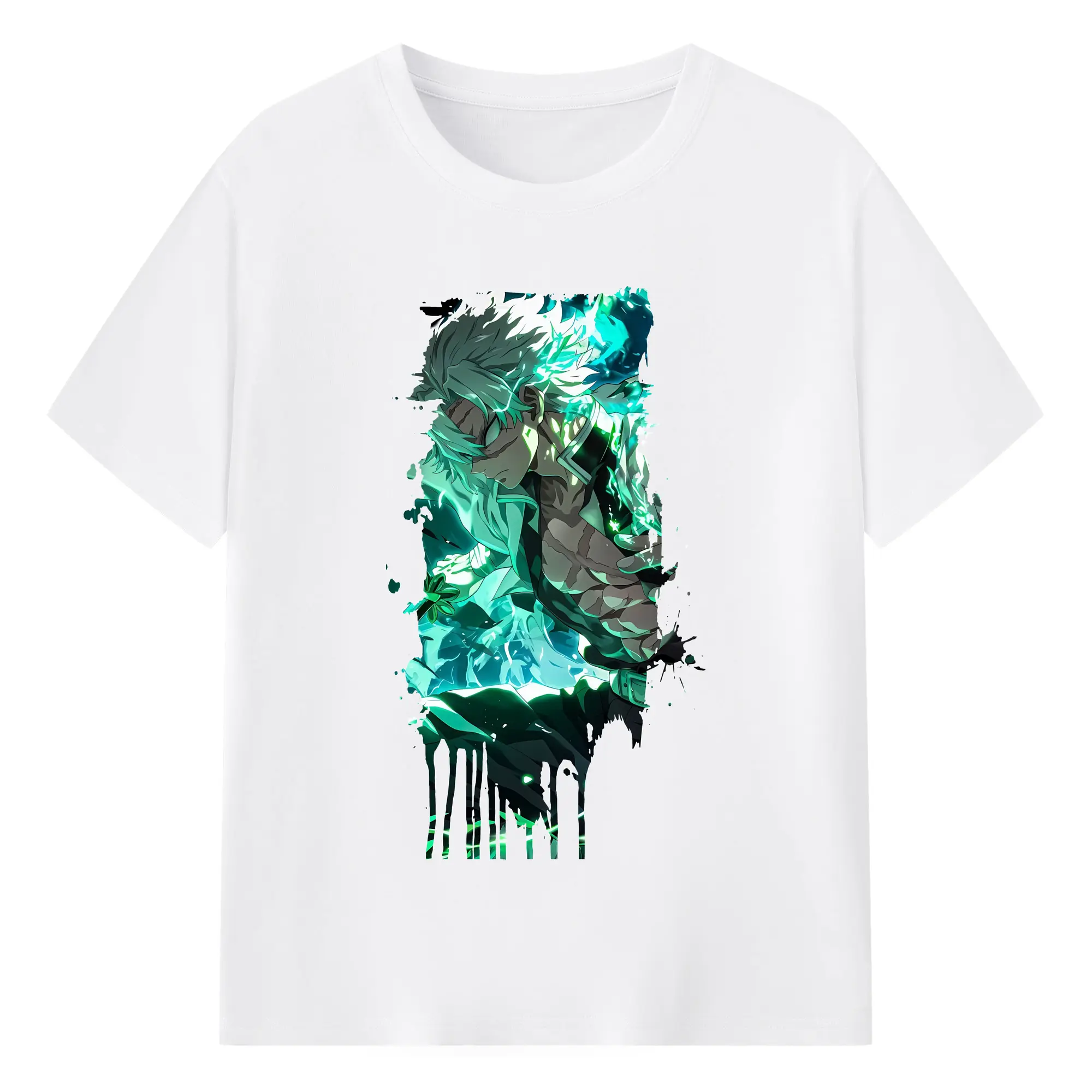 鬼滅の刃 グッズ,不死川 実弥 - 綿100％ 半袖Tシャツ ・ フロントプリント ・ 快適 通気性 ・ 日常使い 散歩 スポーツ用