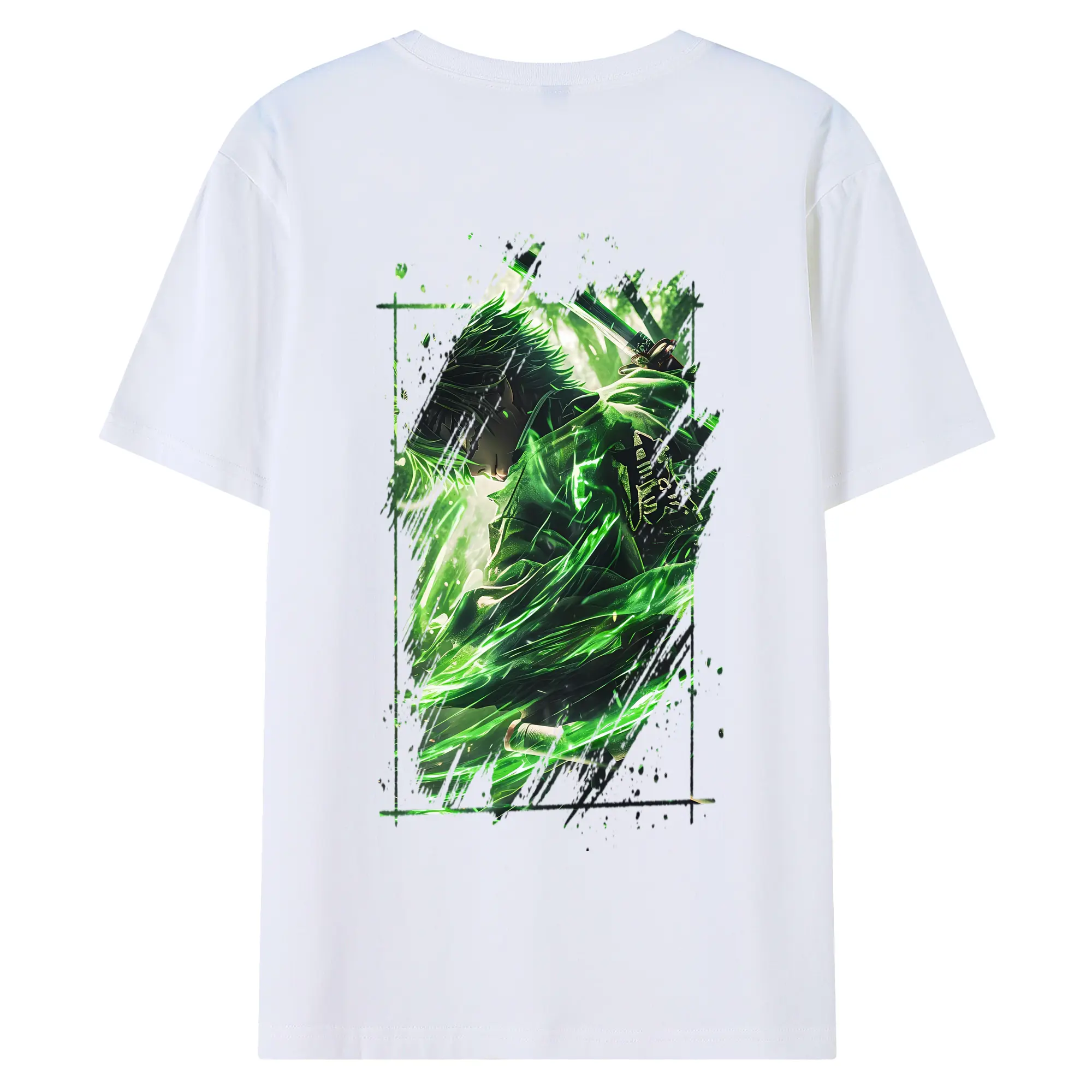 鬼滅の刃 グッズ,不死川 実弥 - 綿100％ 半袖Tシャツ ・ バックプリント ・ 快適 通気性 ・ 日常使い 散歩 スポーツ用