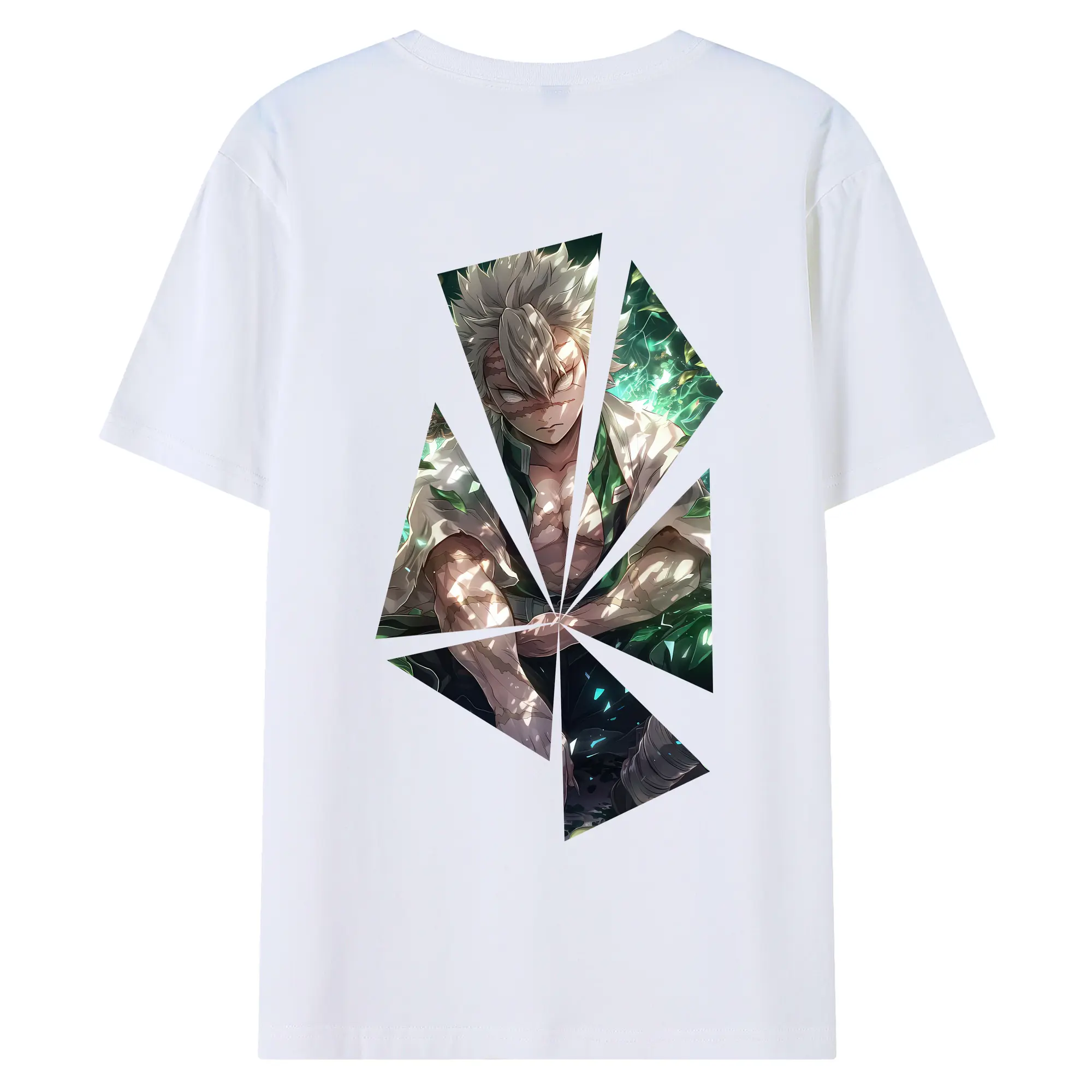 鬼滅の刃 グッズ,不死川 実弥 - 綿100％ 半袖Tシャツ ・ バックプリント ・ 快適 通気性 ・ 日常使い 散歩 スポーツ用