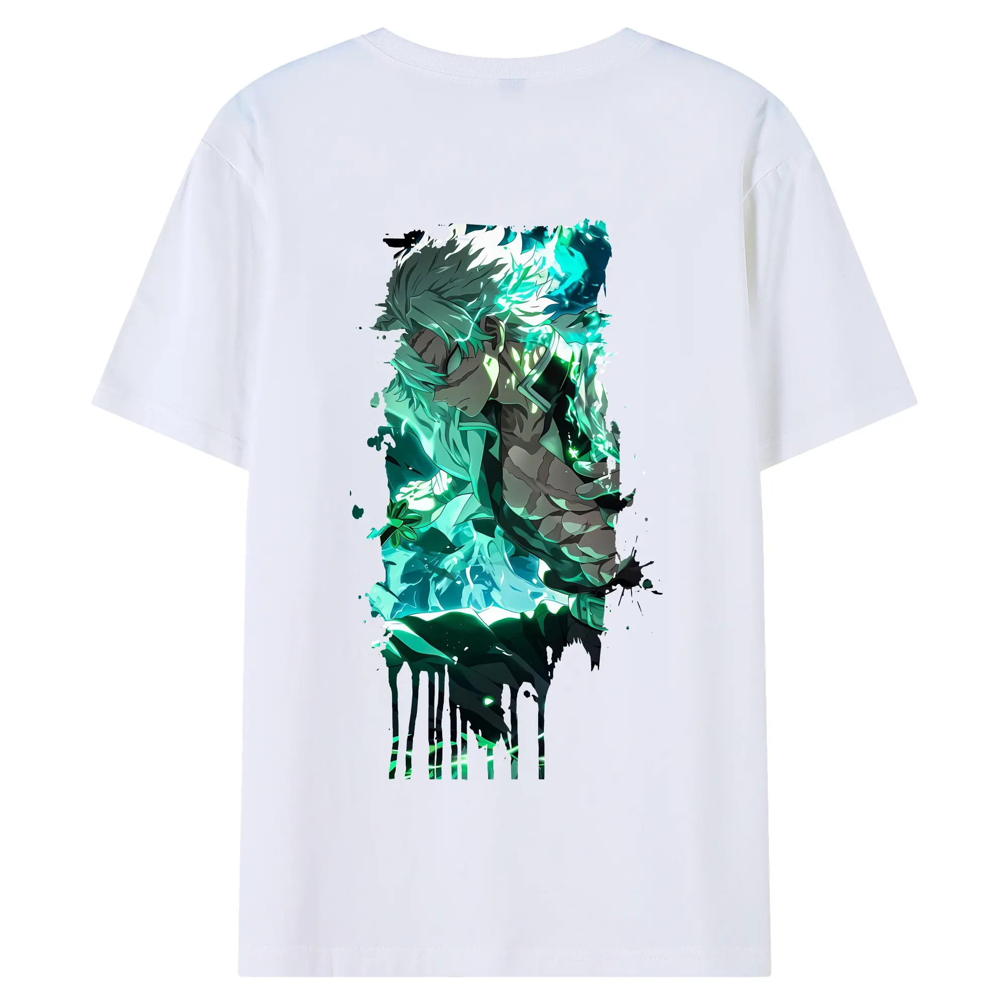 鬼滅の刃 グッズ,不死川 実弥 - 綿100％ 半袖Tシャツ ・ バックプリント ・ 快適 通気性 ・ 日常使い 散歩 スポーツ用