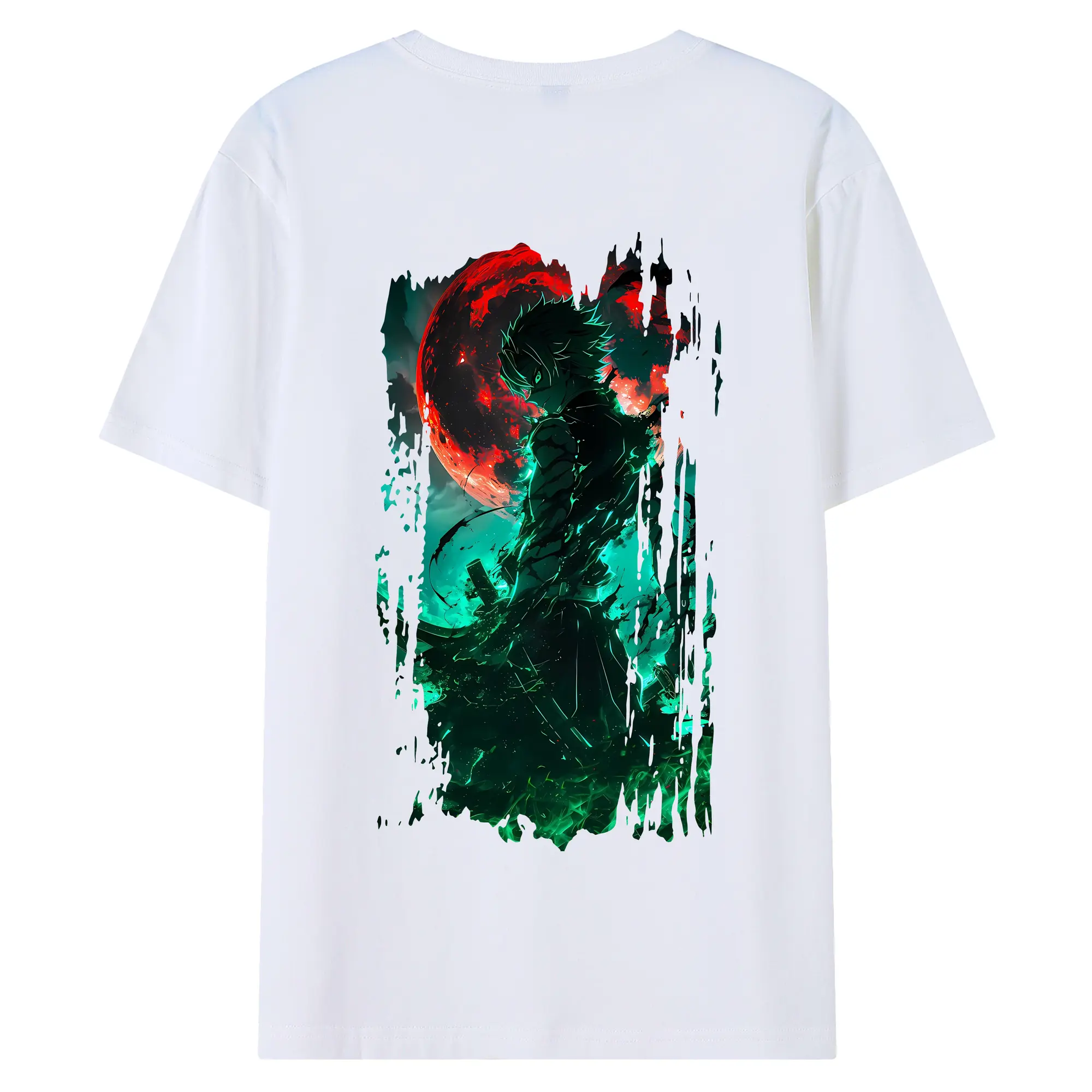 鬼滅の刃 グッズ,不死川 実弥 - 綿100％ 半袖Tシャツ ・ バックプリント ・ 快適 通気性 ・ 日常使い 散歩 スポーツ用