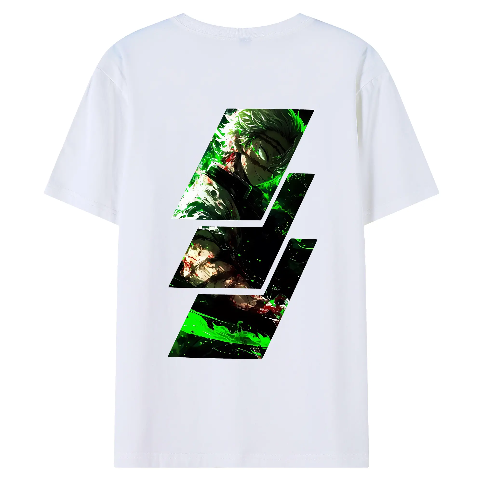 鬼滅の刃 グッズ,不死川 実弥 - 綿100％ 半袖Tシャツ ・ バックプリント ・ 快適 通気性 ・ 日常使い 散歩 スポーツ用