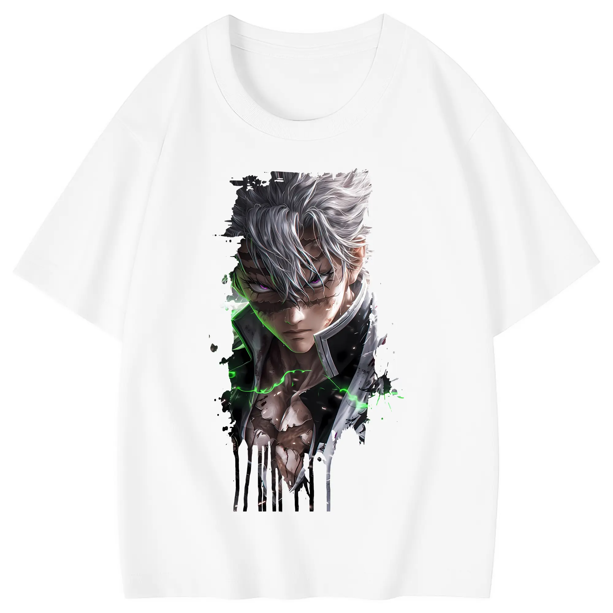 鬼滅の刃 グッズ,不死川 実弥 - 綿100％ キッズTシャツ ・ フロントプリント ・ 快適 通気性 ・ スポーツ カジュアル 散歩用