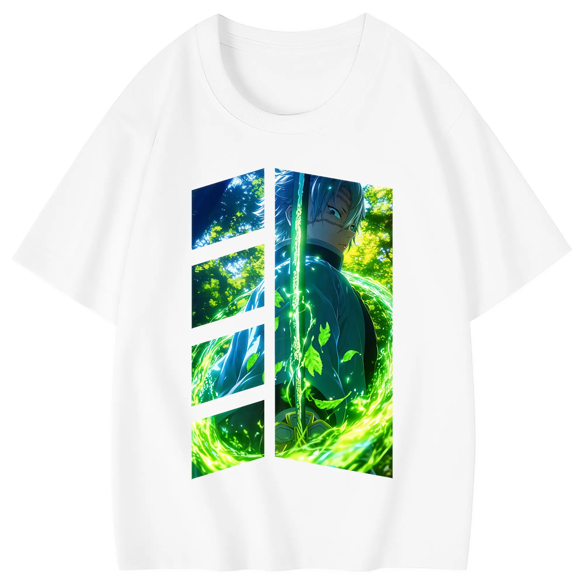 鬼滅の刃 グッズ,不死川 実弥 - 綿100％ キッズTシャツ ・ フロントプリント ・ 快適 通気性 ・ スポーツ カジュアル 散歩用