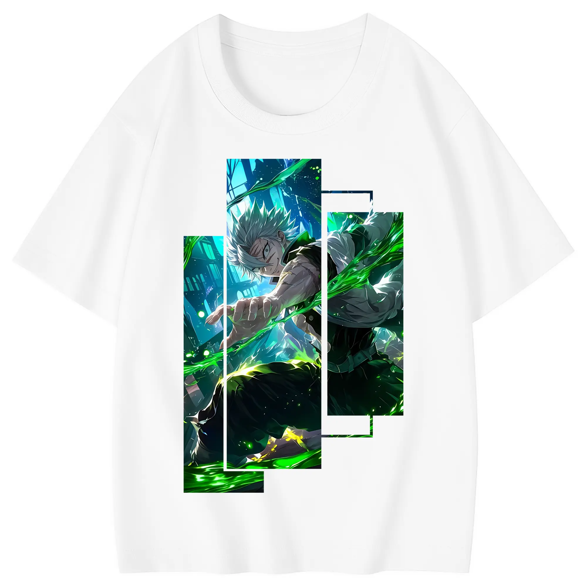 鬼滅の刃 グッズ,不死川 実弥 - 綿100％ キッズTシャツ ・ フロントプリント ・ 快適 通気性 ・ スポーツ カジュアル 散歩用