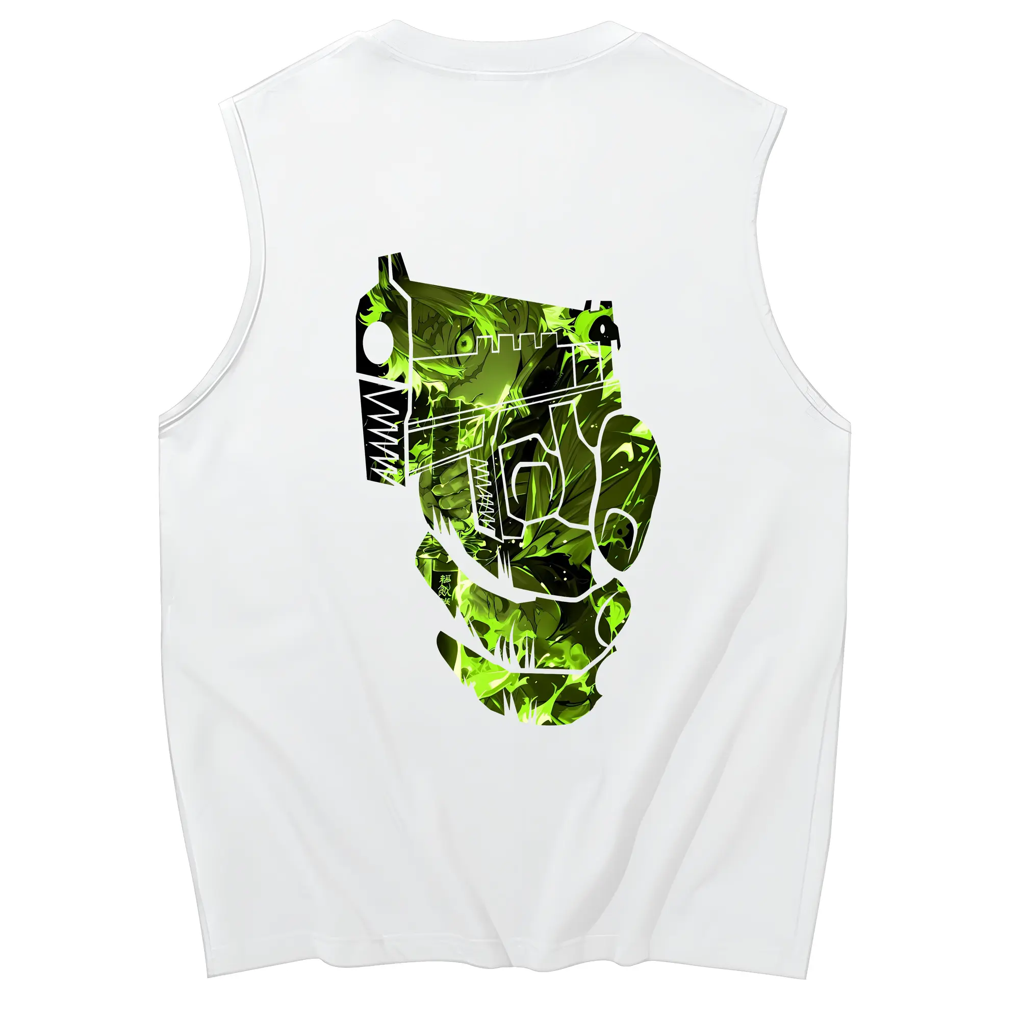 鬼滅の刃 グッズ,不死川 実弥 - コットン100％ タンクトップ ・ 背面プリント ・ タイトシルエット ・ 快適 通気性 ・ スポーツ カジュアル 散歩用