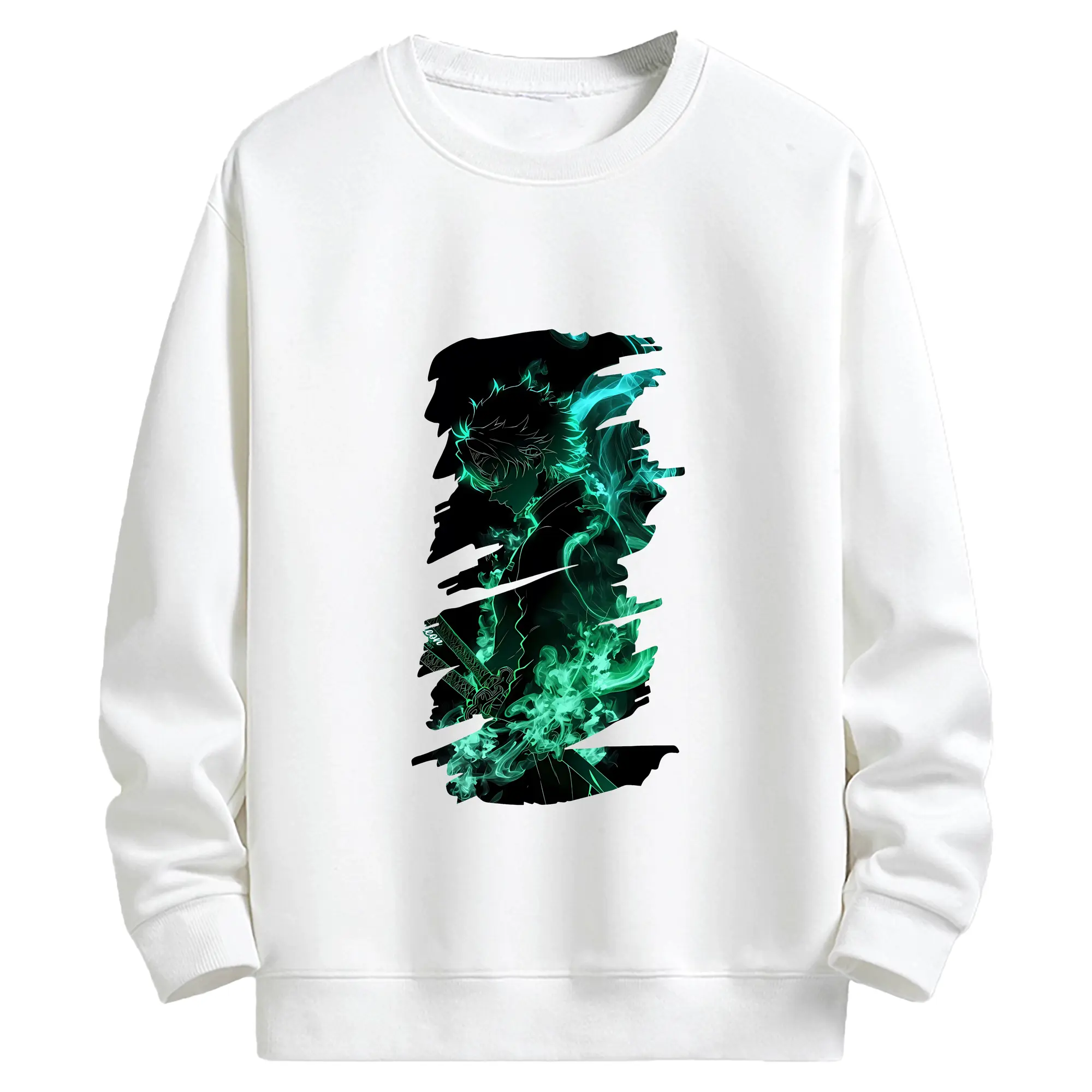 鬼滅の刃 グッズ,不死川 実弥 - 高品質 クルーネック スウェット ・ コットン59％ ポリエステル41％ ・ ユニセックス 長袖 トレーナー ・ カジュアル デイリー スポーツ 散歩用