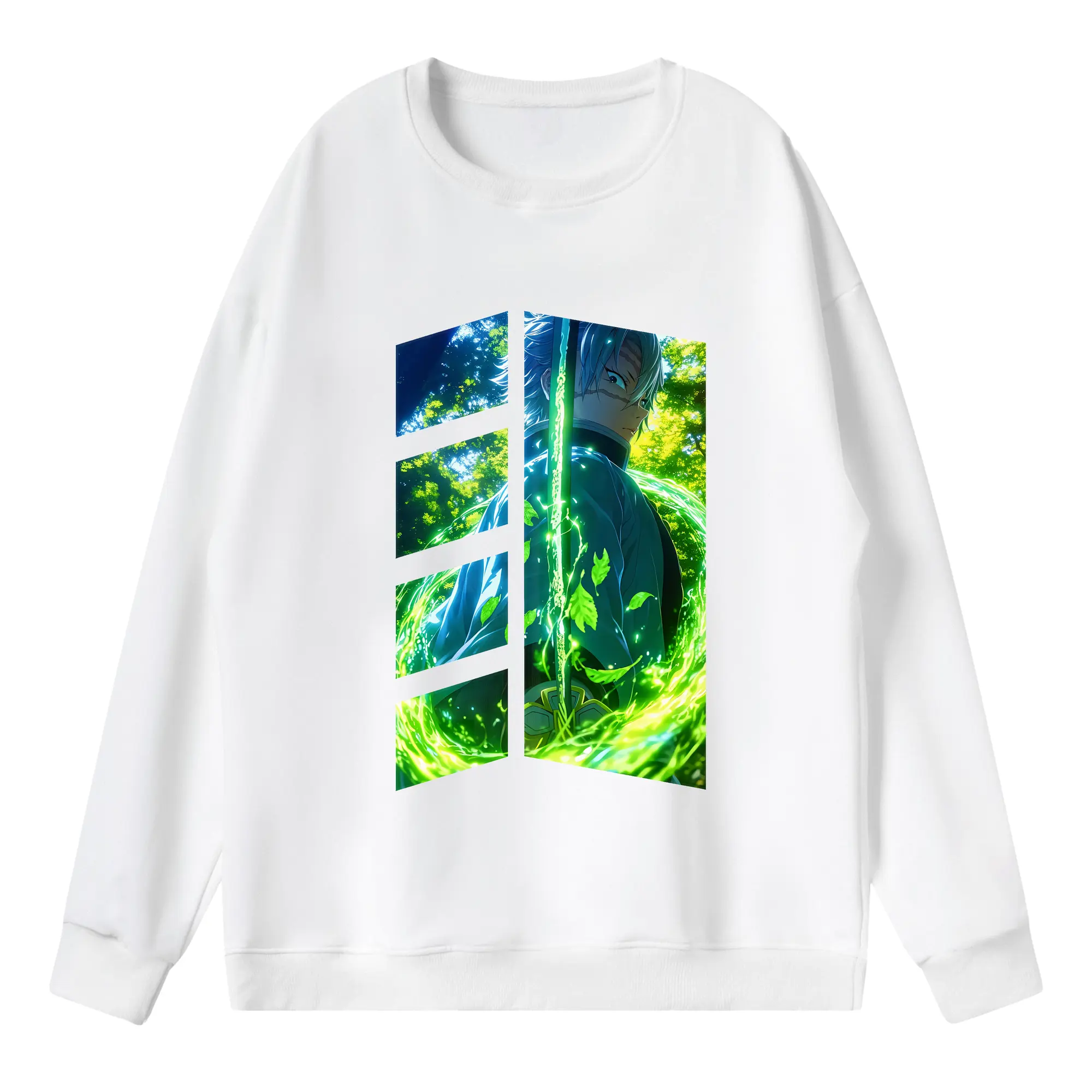 鬼滅の刃 グッズ,不死川 実弥 - 薄手 クルーネック スウェット 裏毛260g · ポリエステル 春秋向け カジュアル 男女兼用 · トレーナー デイリー スポーツ 散歩に最適