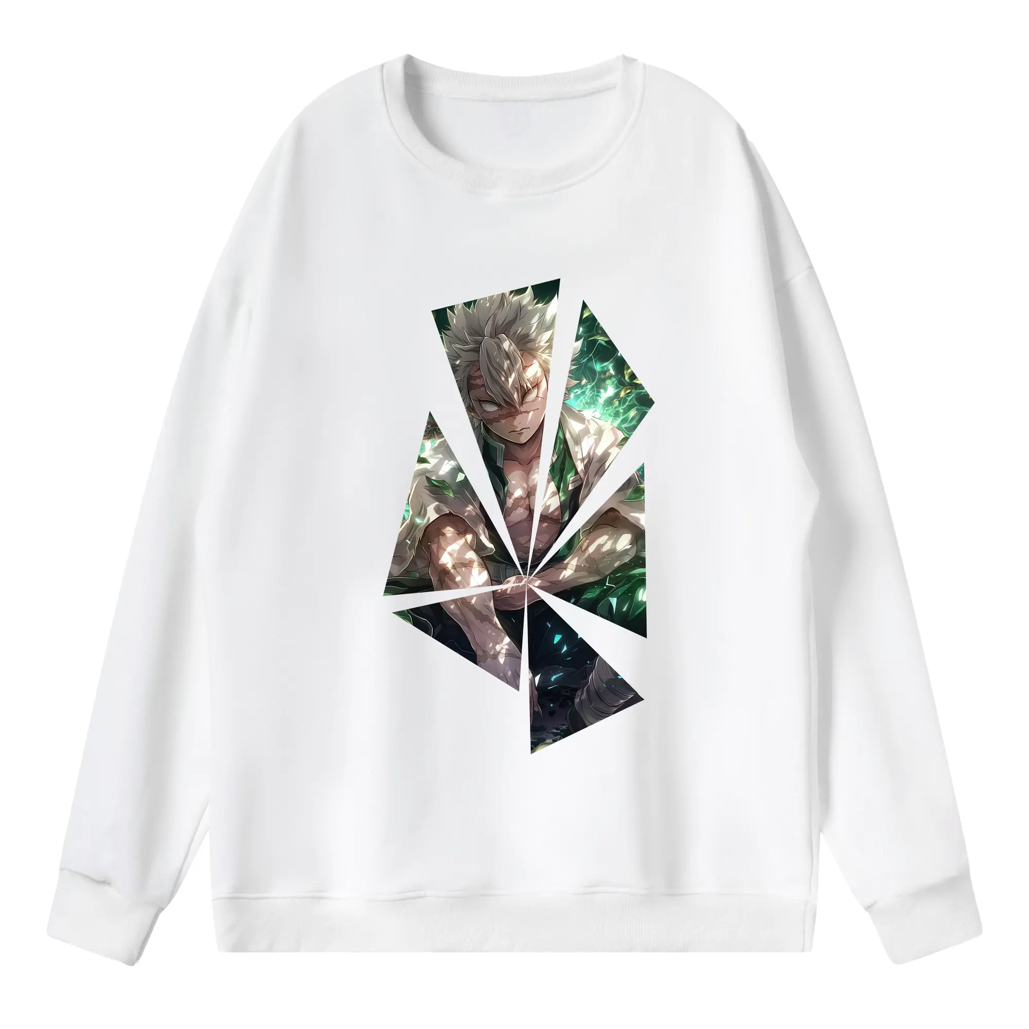 鬼滅の刃 グッズ,不死川 実弥 - 薄手 クルーネック スウェット 裏毛260g · ポリエステル 春秋向け カジュアル 男女兼用 · トレーナー デイリー スポーツ 散歩に最適