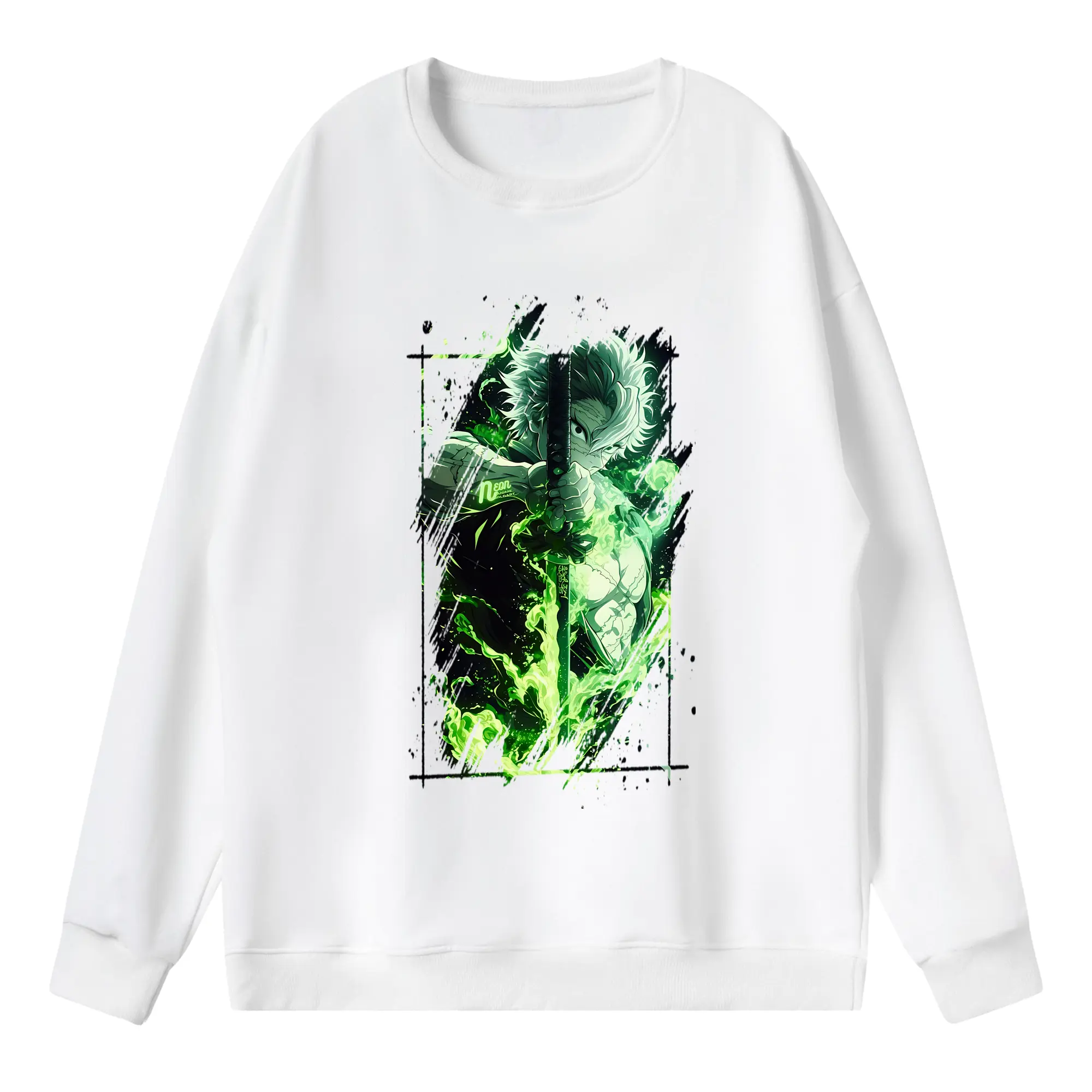 鬼滅の刃 グッズ,不死川 実弥 - 薄手 クルーネック スウェット 裏毛260g · ポリエステル 春秋向け カジュアル 男女兼用 · トレーナー デイリー スポーツ 散歩に最適