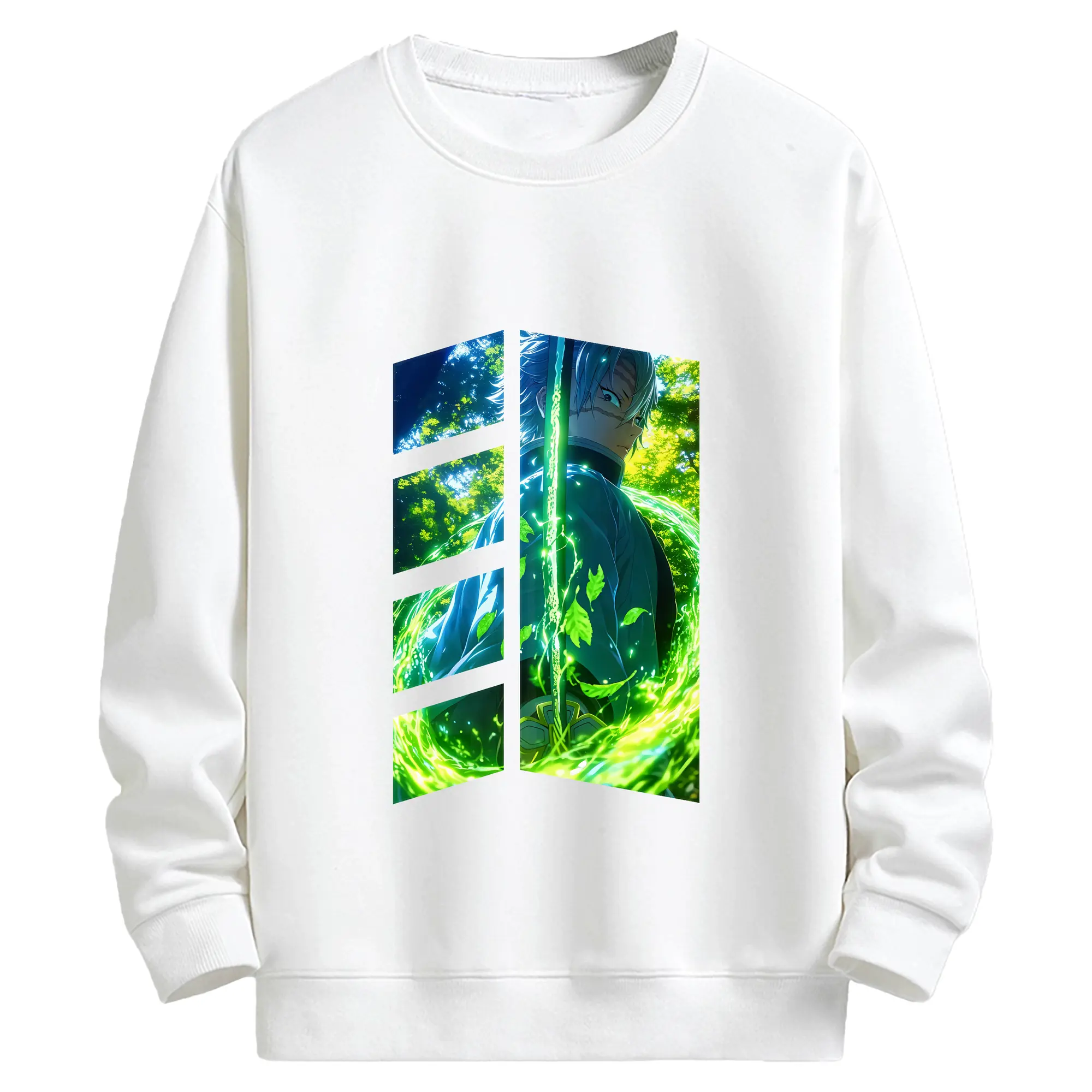 鬼滅の刃 グッズ,不死川 実弥 - キッズ クルーネックスウェットシャツ ・ フロントプリント ・ 綿80％ ポリエステル20％ ・ 快適 通学 スポーツ 日常使い お散歩用