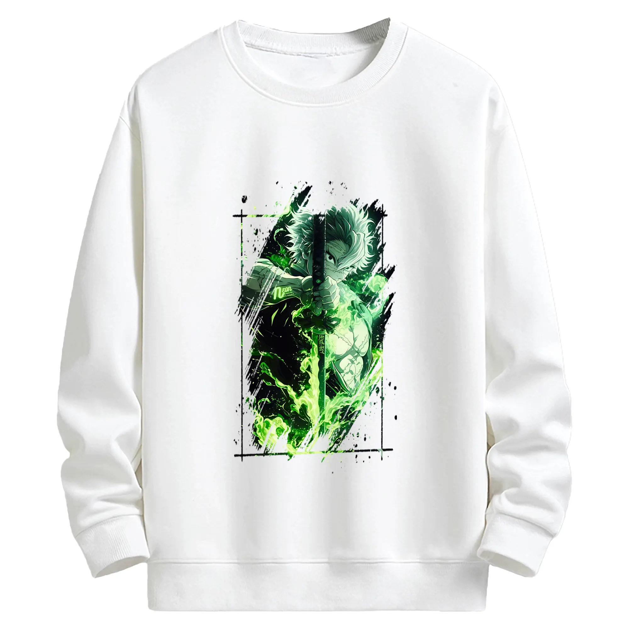 鬼滅の刃 グッズ,不死川 実弥 - キッズ クルーネックスウェットシャツ ・ フロントプリント ・ 綿80％ ポリエステル20％ ・ 快適 通学 スポーツ 日常使い お散歩用