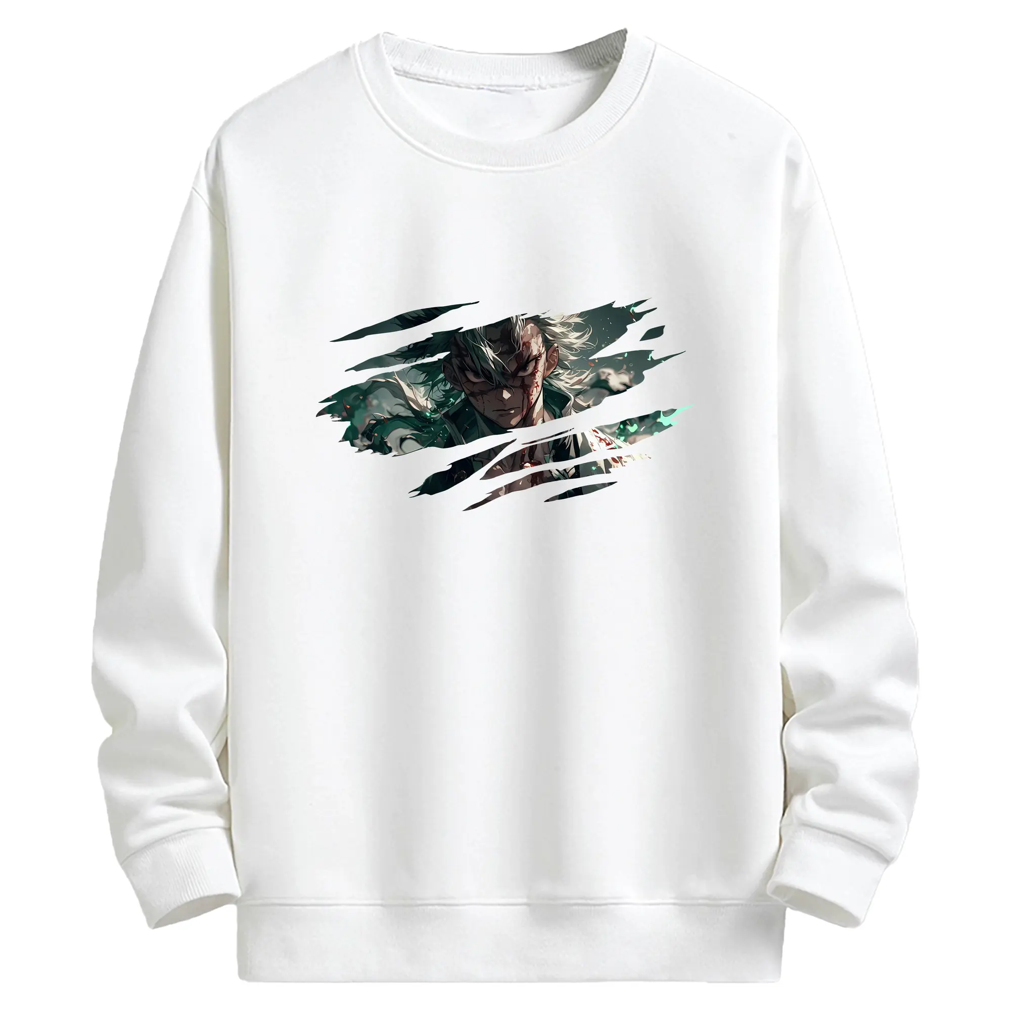 鬼滅の刃 グッズ,不死川 実弥 - キッズ クルーネックスウェットシャツ ・ フロントプリント ・ 綿80％ ポリエステル20％ ・ 快適 通学 スポーツ 日常使い お散歩用