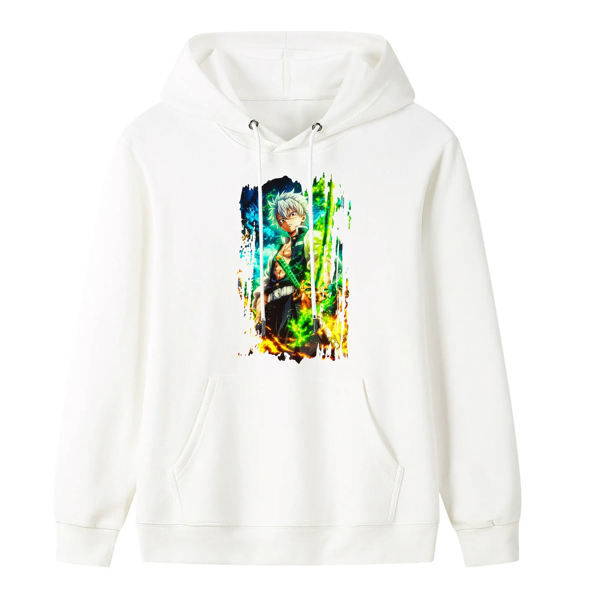 鬼滅の刃 グッズ,不死川 実弥 - キッズ フード付きパーカー ・ フロントプリント ・ ポリエステル100％ ・ 快適 通学 スポーツ 日常使い お散歩用