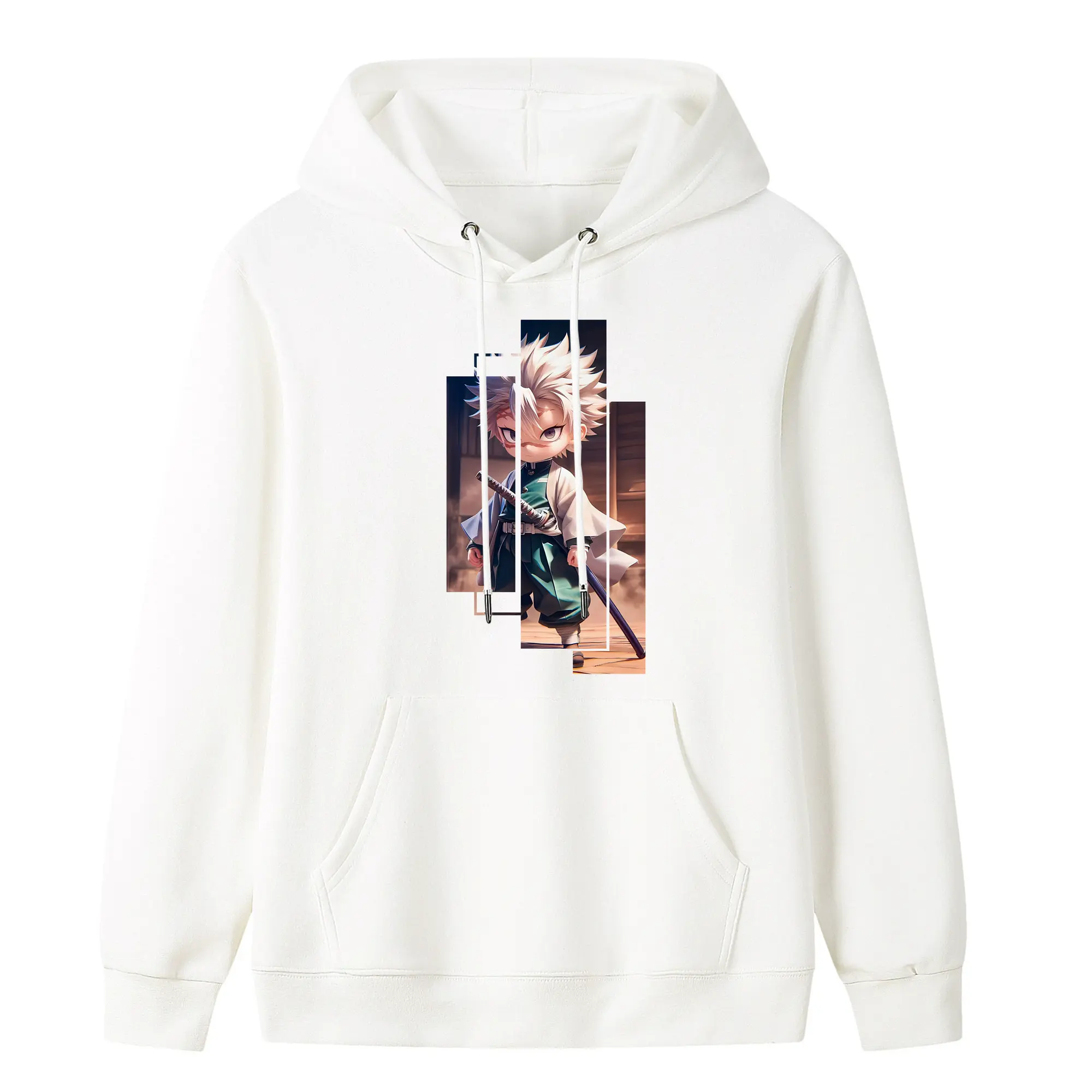 鬼滅の刃 グッズ,不死川 実弥 - キッズ フード付きパーカー ・ フロントプリント ・ ポリエステル100％ ・ 快適 通学 スポーツ 日常使い お散歩用