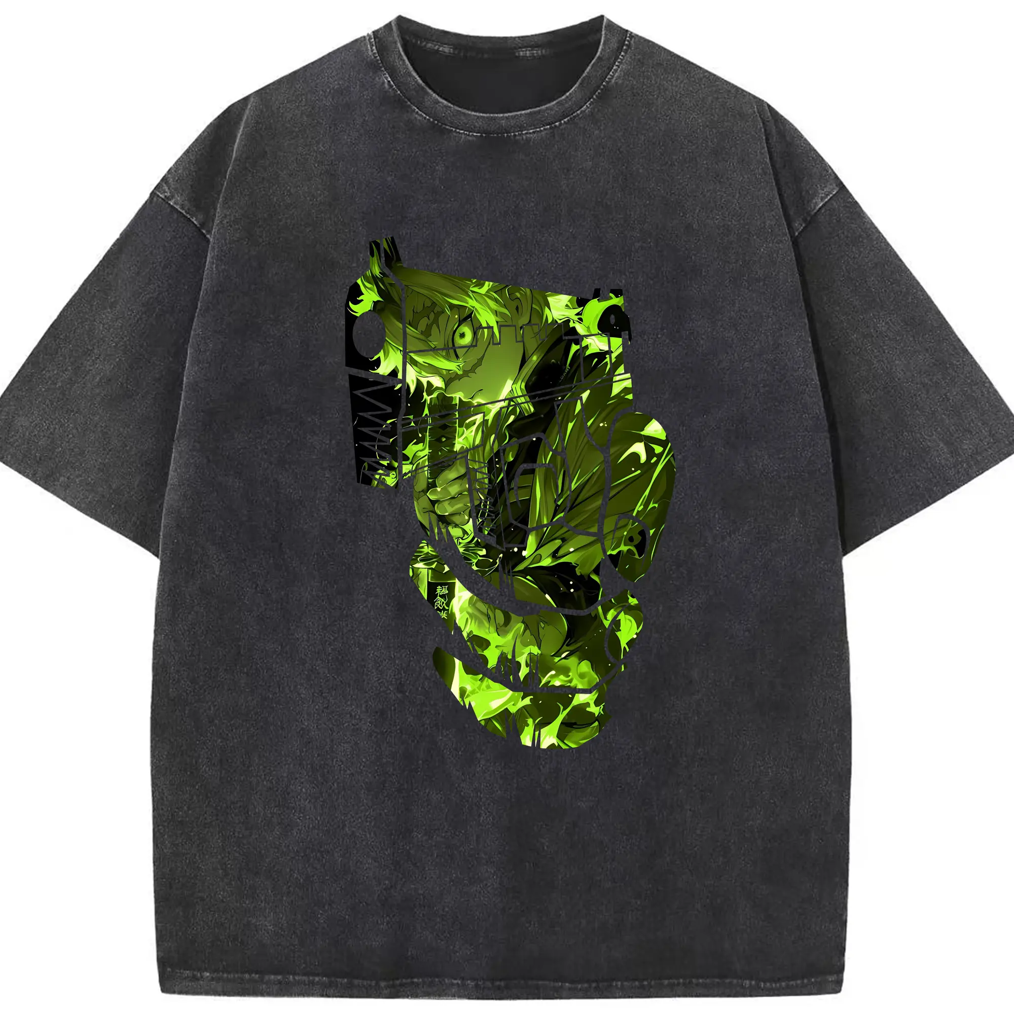 鬼滅の刃 グッズ,不死川 実弥 - 綿100％ ヴィンテージ風 半袖Tシャツ ・ フロントプリント ・ 柔らか肌触り ・ 通気性 快適 ・ スポーツ カジュアル 外出用