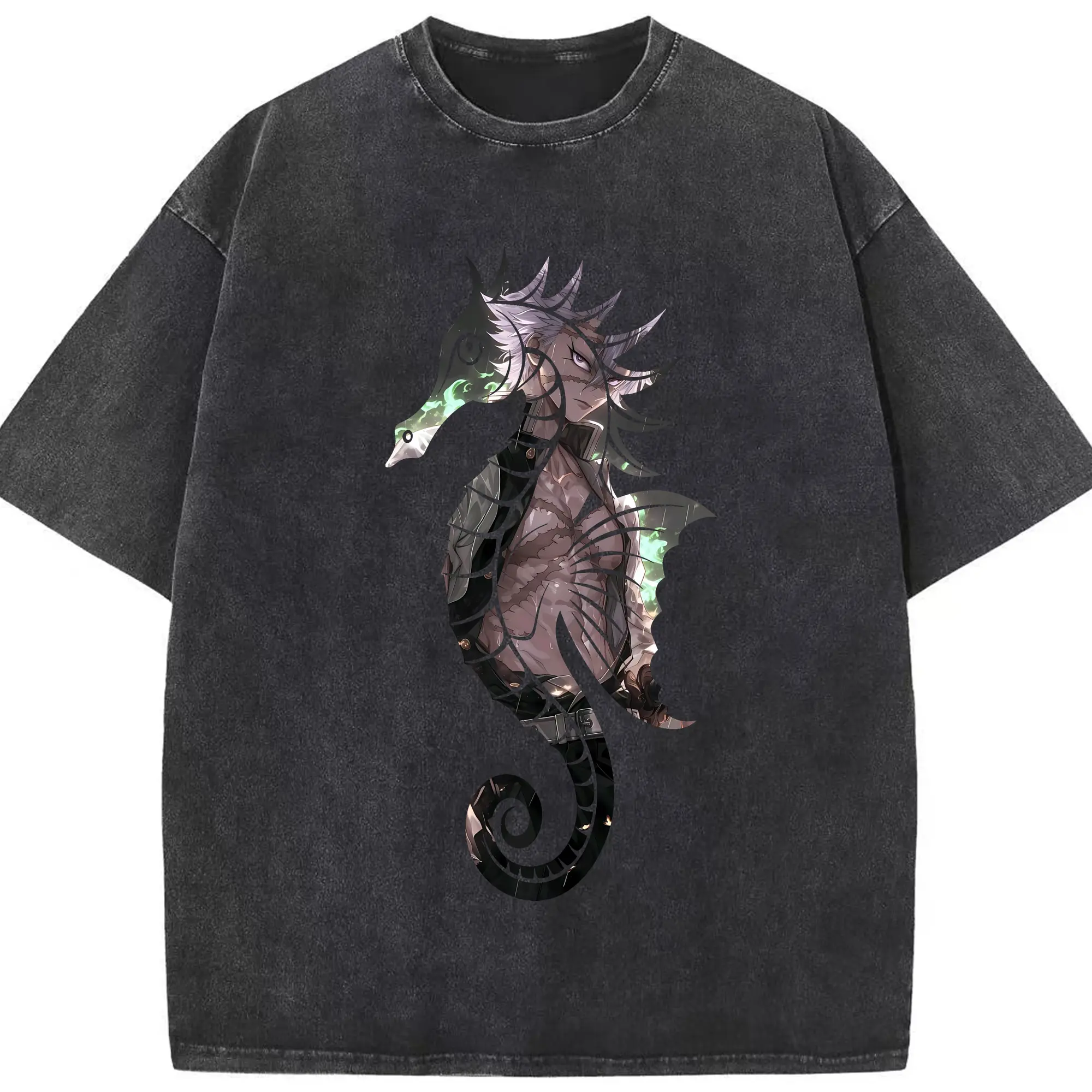 鬼滅の刃 グッズ,不死川 実弥 - 綿100％ ヴィンテージ風 半袖Tシャツ ・ フロントプリント ・ 柔らか肌触り ・ 通気性 快適 ・ スポーツ カジュアル 外出用