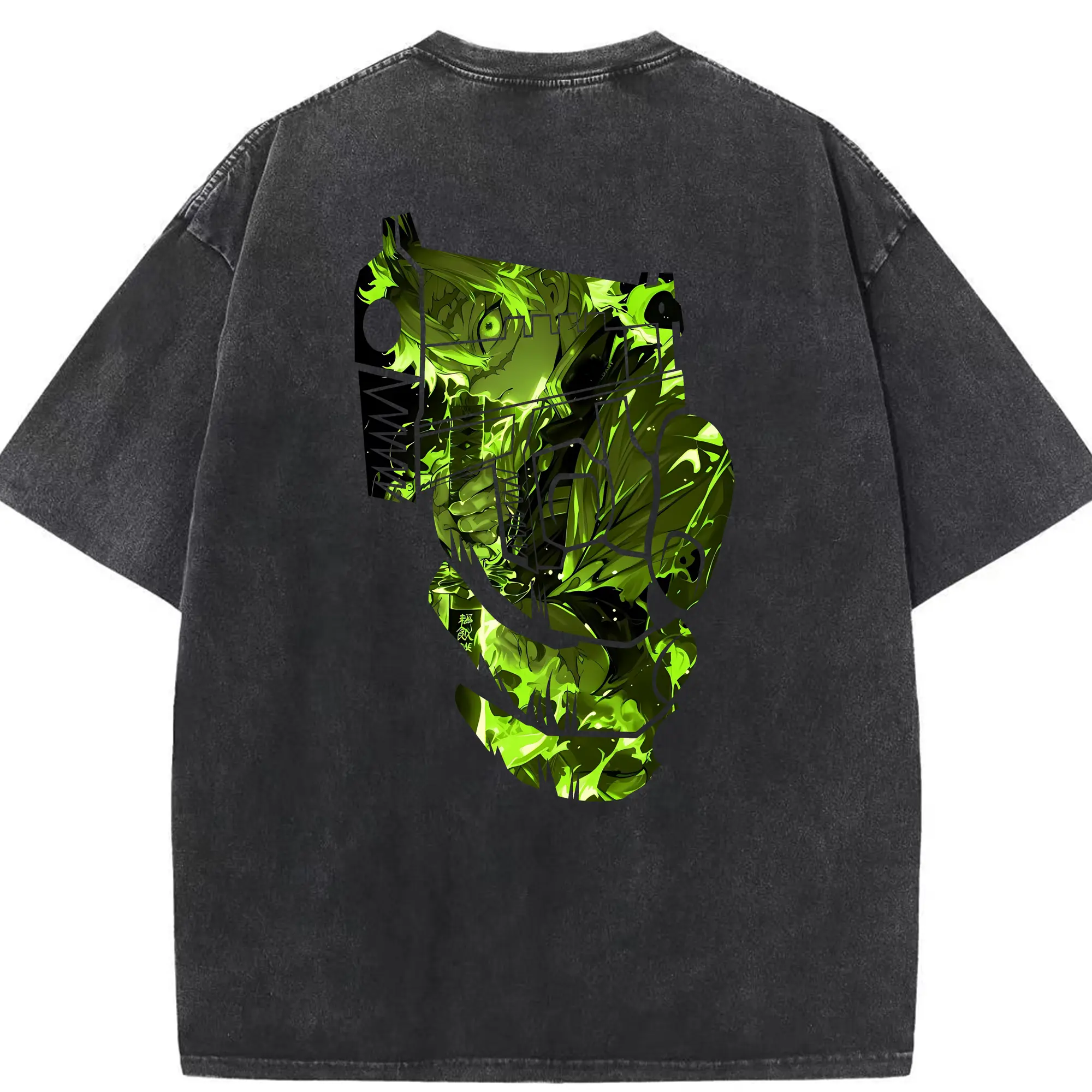 鬼滅の刃 グッズ,不死川 実弥 - 綿100％ ヴィンテージ風 半袖Tシャツ ・ 背面プリント ・ 柔らか肌触り ・ 通気性 快適 ・ スポーツ カジュアル 外出用