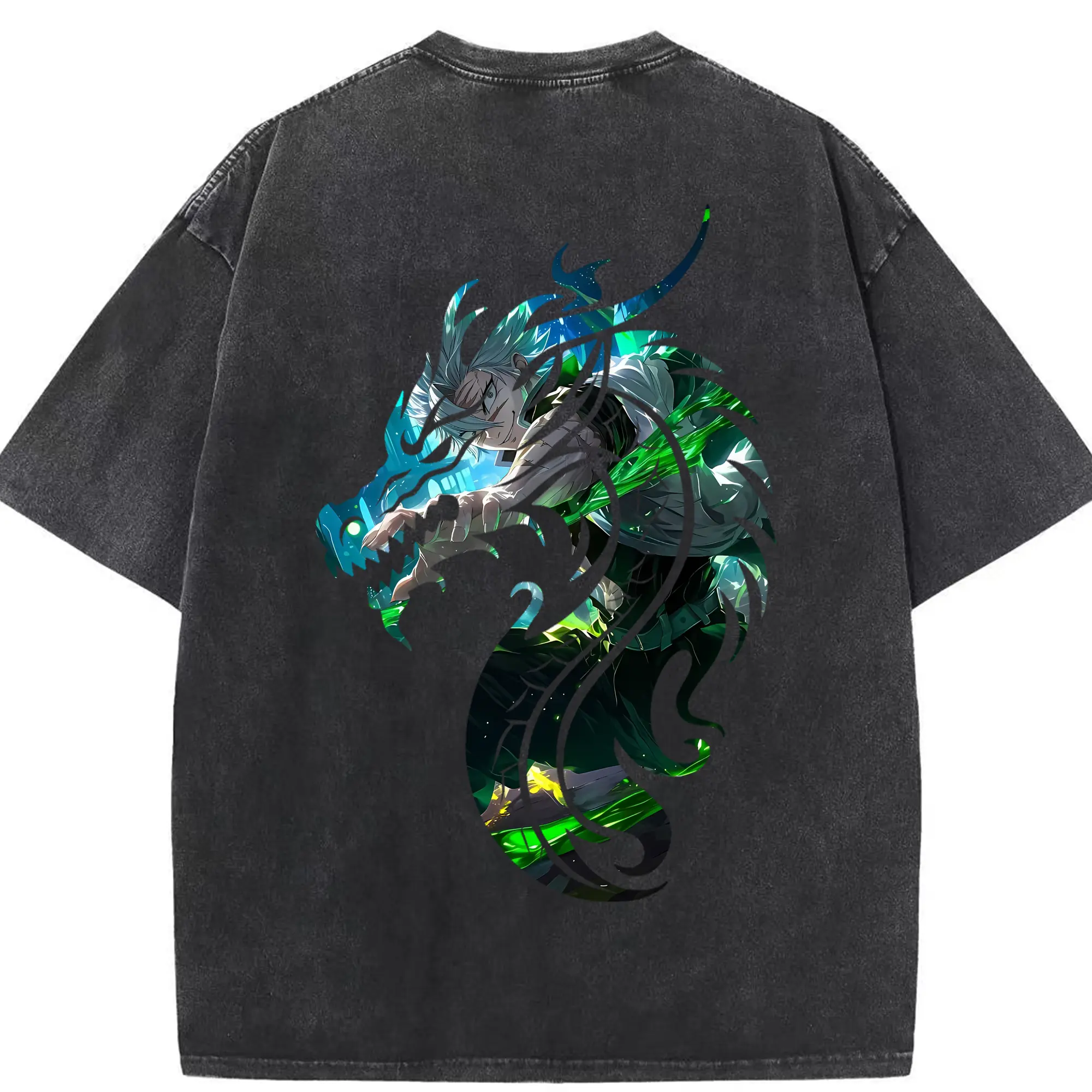 鬼滅の刃 グッズ,不死川 実弥 - 綿100％ ヴィンテージ風 半袖Tシャツ ・ 背面プリント ・ 柔らか肌触り ・ 通気性 快適 ・ スポーツ カジュアル 外出用