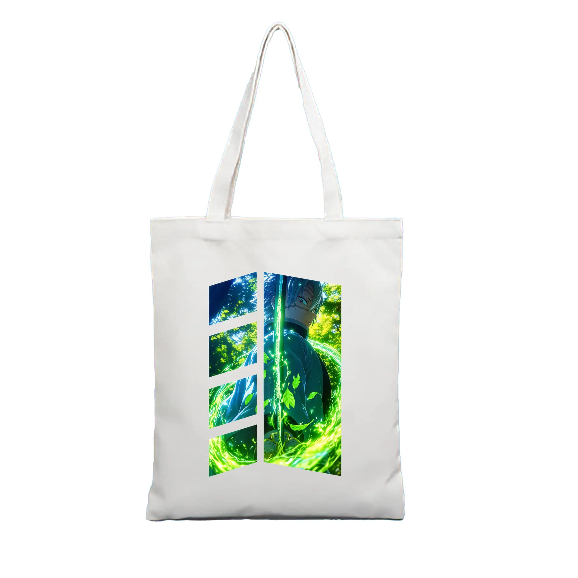 鬼滅の刃 グッズ,不死川 実弥 - 縦型キャンバス手提げバッグ（トートバッグ） ・ キャンバス素材 ・ ショッピング用 ・ 軽量 丈夫 お手入れ簡単