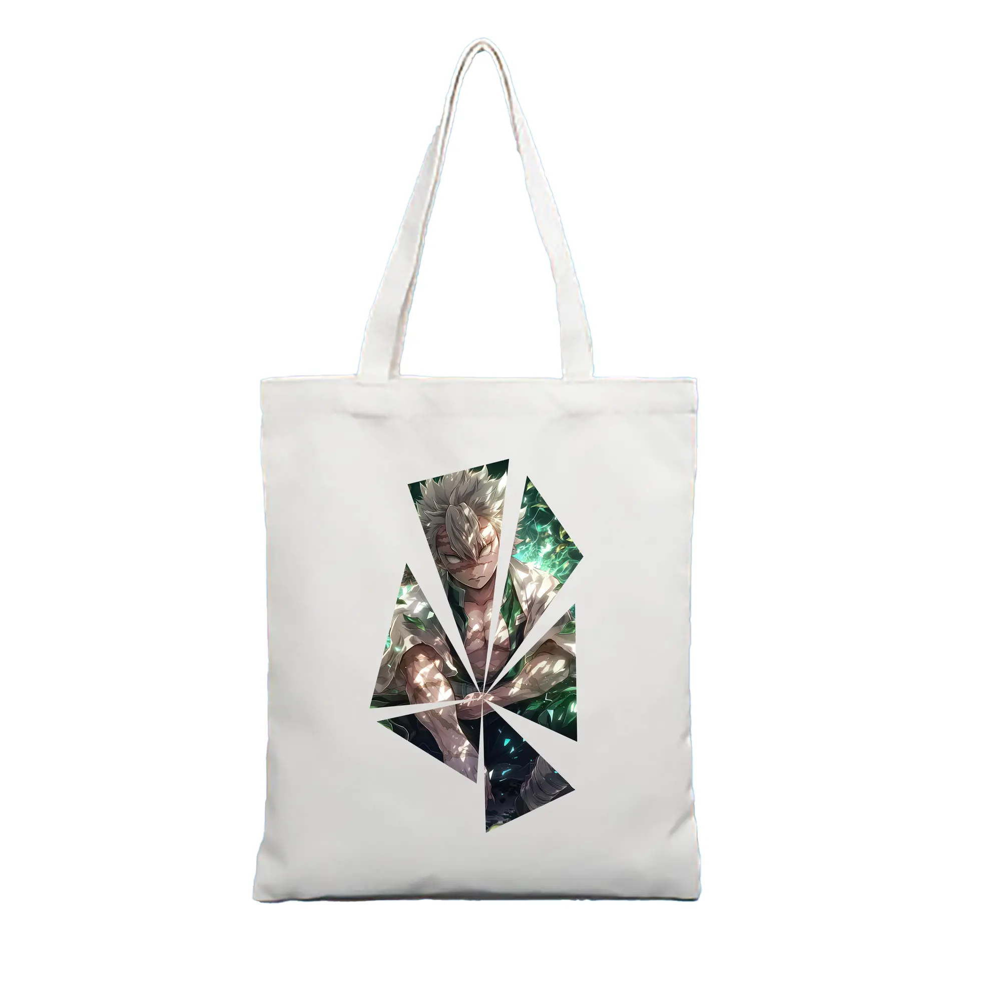 鬼滅の刃 グッズ,不死川 実弥 - 縦型キャンバス手提げバッグ（トートバッグ） ・ キャンバス素材 ・ ショッピング用 ・ 軽量 丈夫 お手入れ簡単