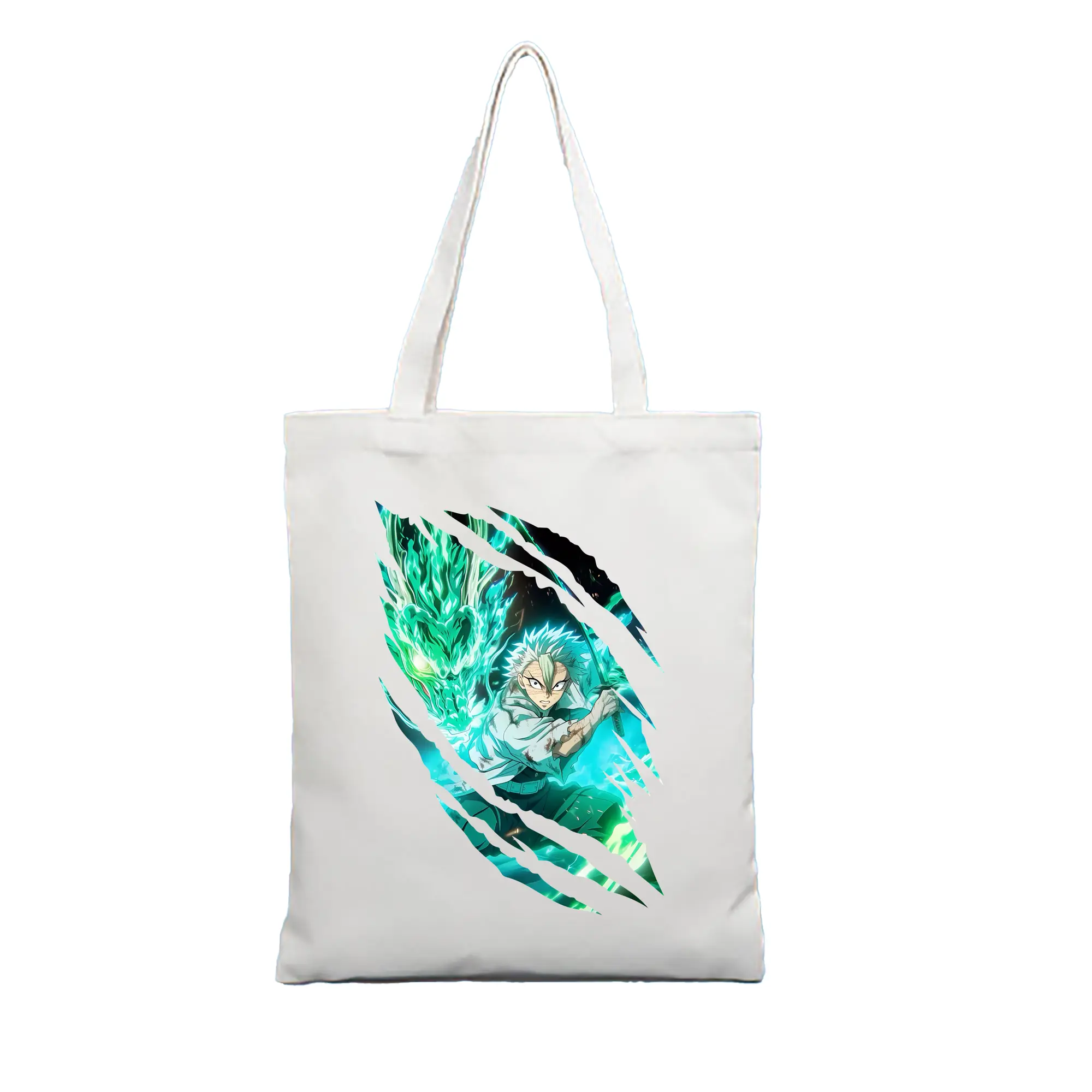 鬼滅の刃 グッズ,不死川 実弥 - 縦型キャンバス手提げバッグ（トートバッグ） ・ キャンバス素材 ・ ショッピング用 ・ 軽量 丈夫 お手入れ簡単