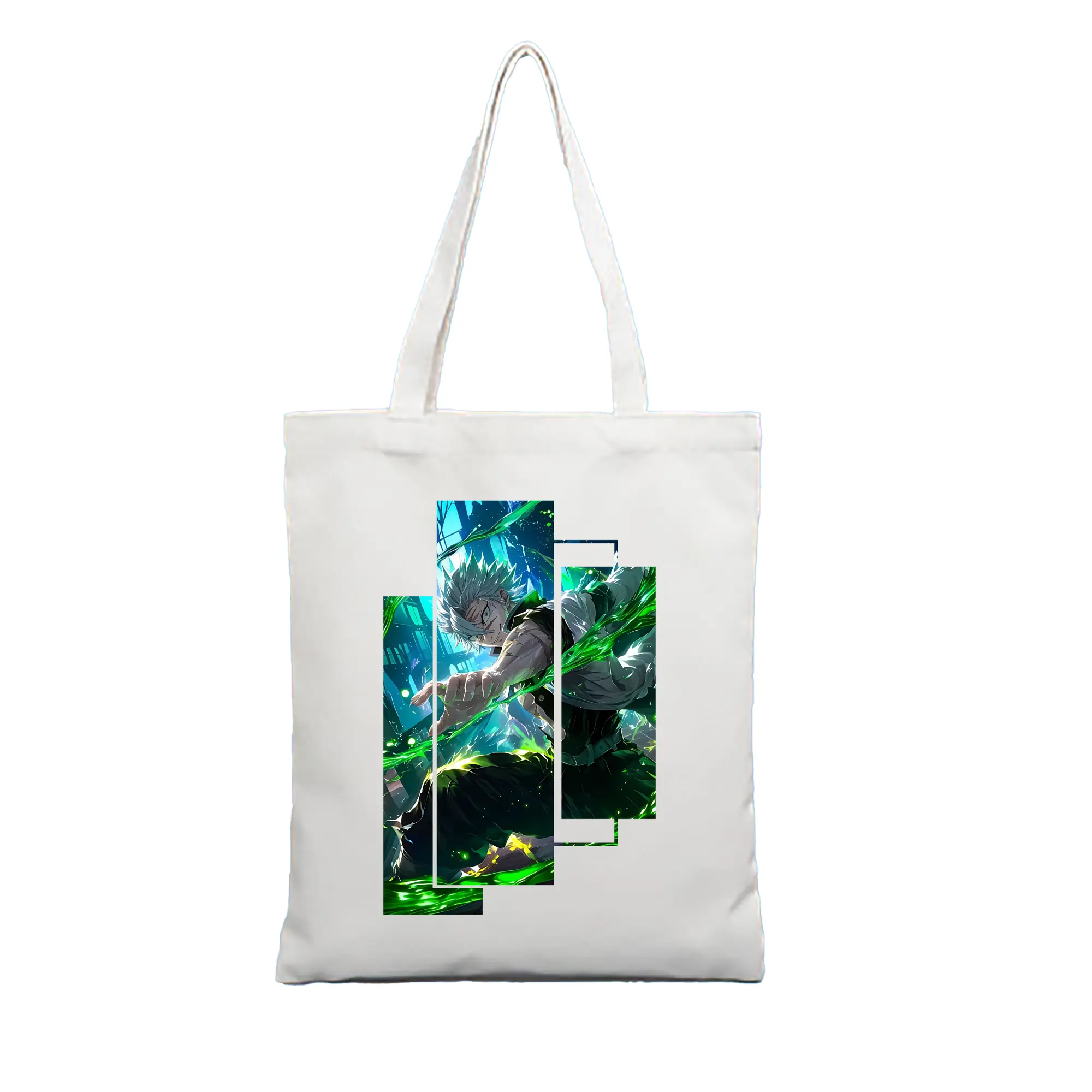 鬼滅の刃 グッズ,不死川 実弥 - 縦型キャンバス手提げバッグ（トートバッグ） ・ キャンバス素材 ・ ショッピング用 ・ 軽量 丈夫 お手入れ簡単