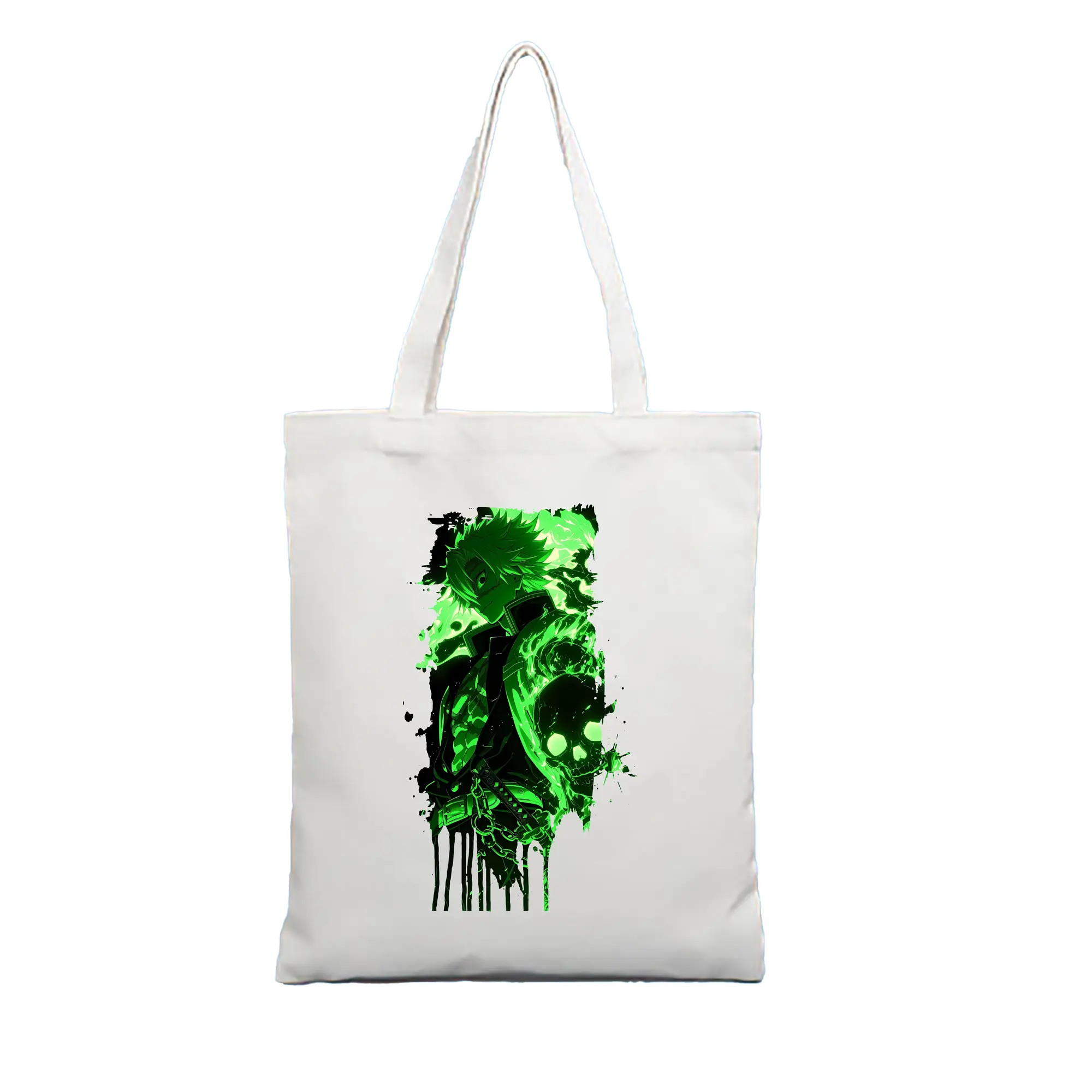 鬼滅の刃 グッズ,不死川 実弥 - 縦型キャンバス手提げバッグ（トートバッグ） ・ キャンバス素材 ・ ショッピング用 ・ 軽量 丈夫 お手入れ簡単