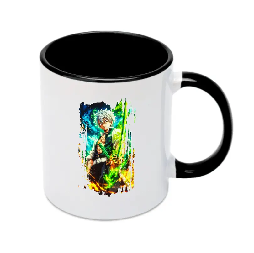 鬼滅の刃 グッズ,不死川 実弥 - カラフルマグカップ ・ 陶器 ・ 熱転写プリント ・ 鮮やかデザイン ・ 耐久性 高品質 ・ コーヒー お茶 ギフト用