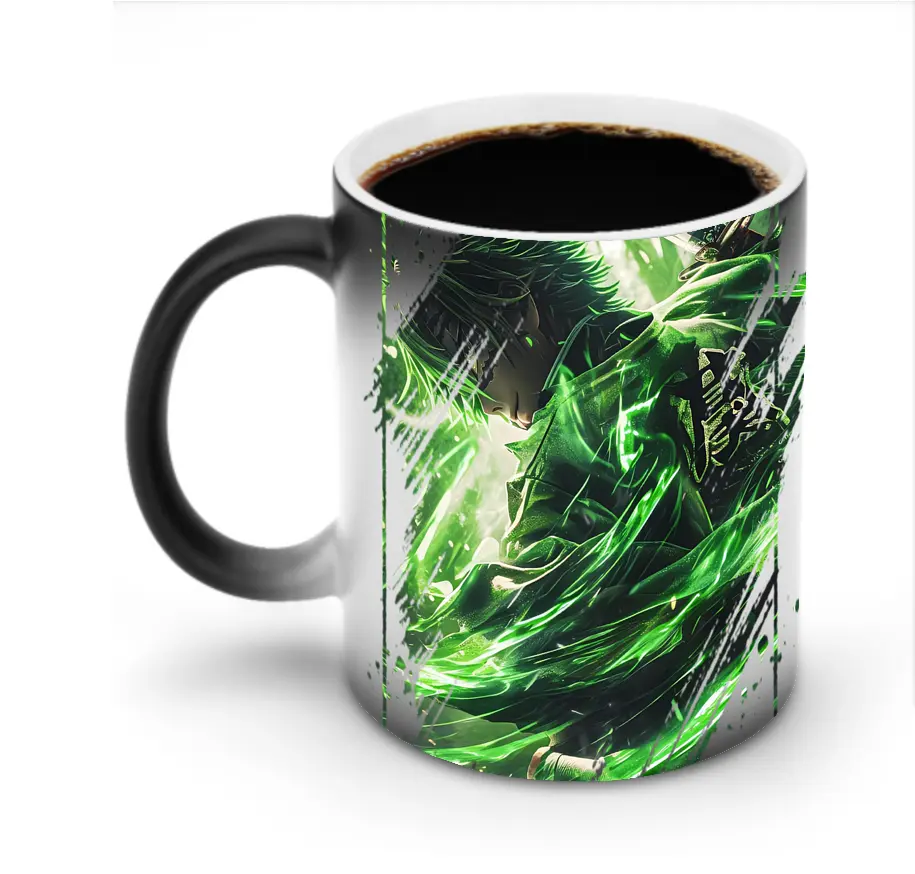 鬼滅の刃 グッズ,不死川 実弥 - 変色マグカップ ・ セラミック ・ 熱転写プリント ・ 耐久性 高品質 ・ ギフト・自宅用 コーヒー お茶