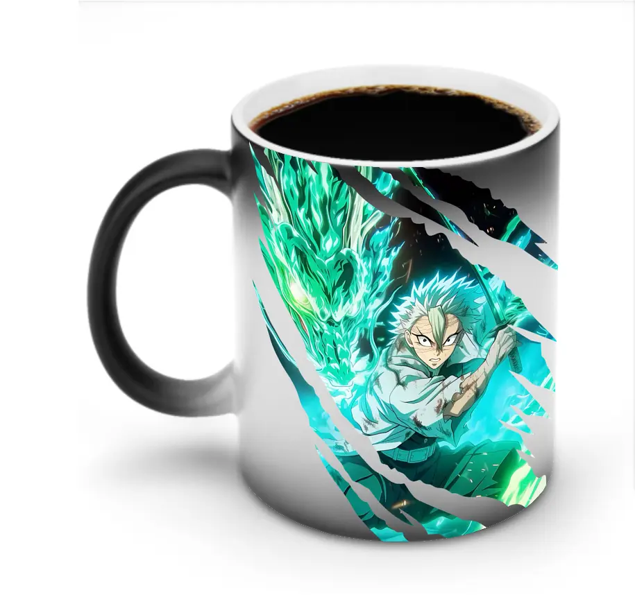 鬼滅の刃 グッズ,不死川 実弥 - 変色マグカップ ・ セラミック ・ 熱転写プリント ・ 耐久性 高品質 ・ ギフト・自宅用 コーヒー お茶