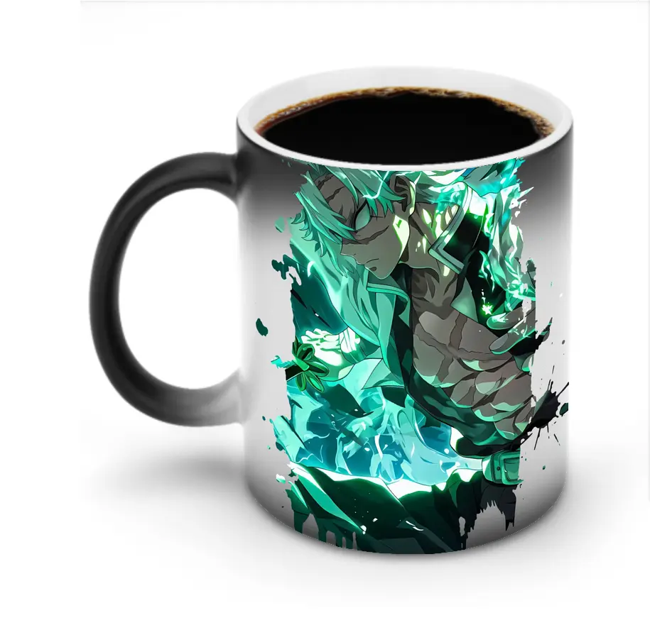 鬼滅の刃 グッズ,不死川 実弥 - 変色マグカップ ・ セラミック ・ 熱転写プリント ・ 耐久性 高品質 ・ ギフト・自宅用 コーヒー お茶