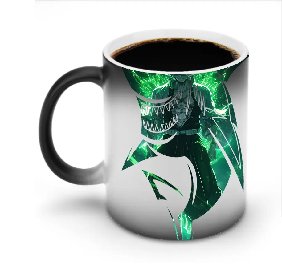 鬼滅の刃 グッズ,不死川 実弥 - 変色マグカップ ・ セラミック ・ 熱転写プリント ・ 耐久性 高品質 ・ ギフト・自宅用 コーヒー お茶